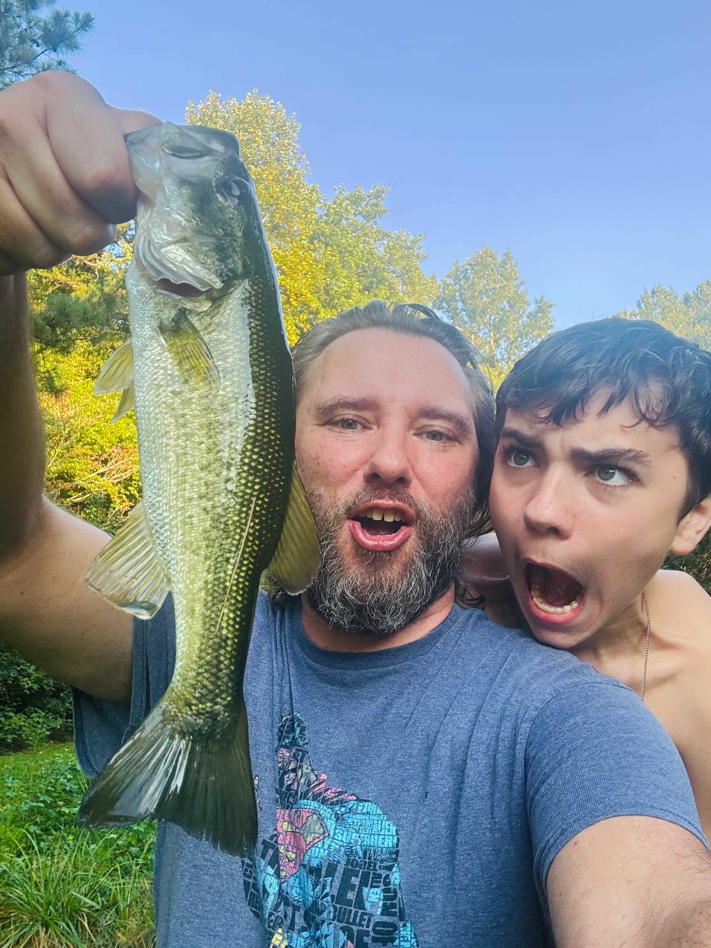 The fish were quiet, but landed one. Put him right back :)