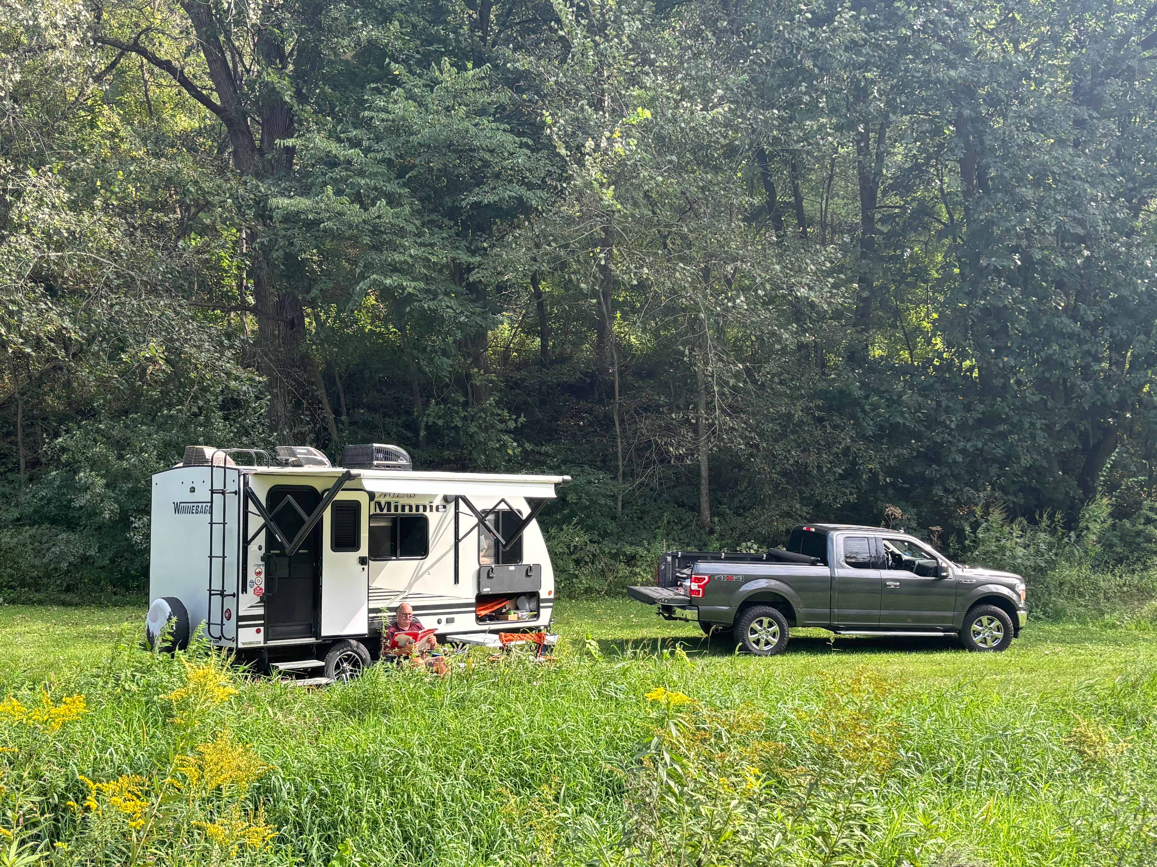 The campsite from the other side of the creek