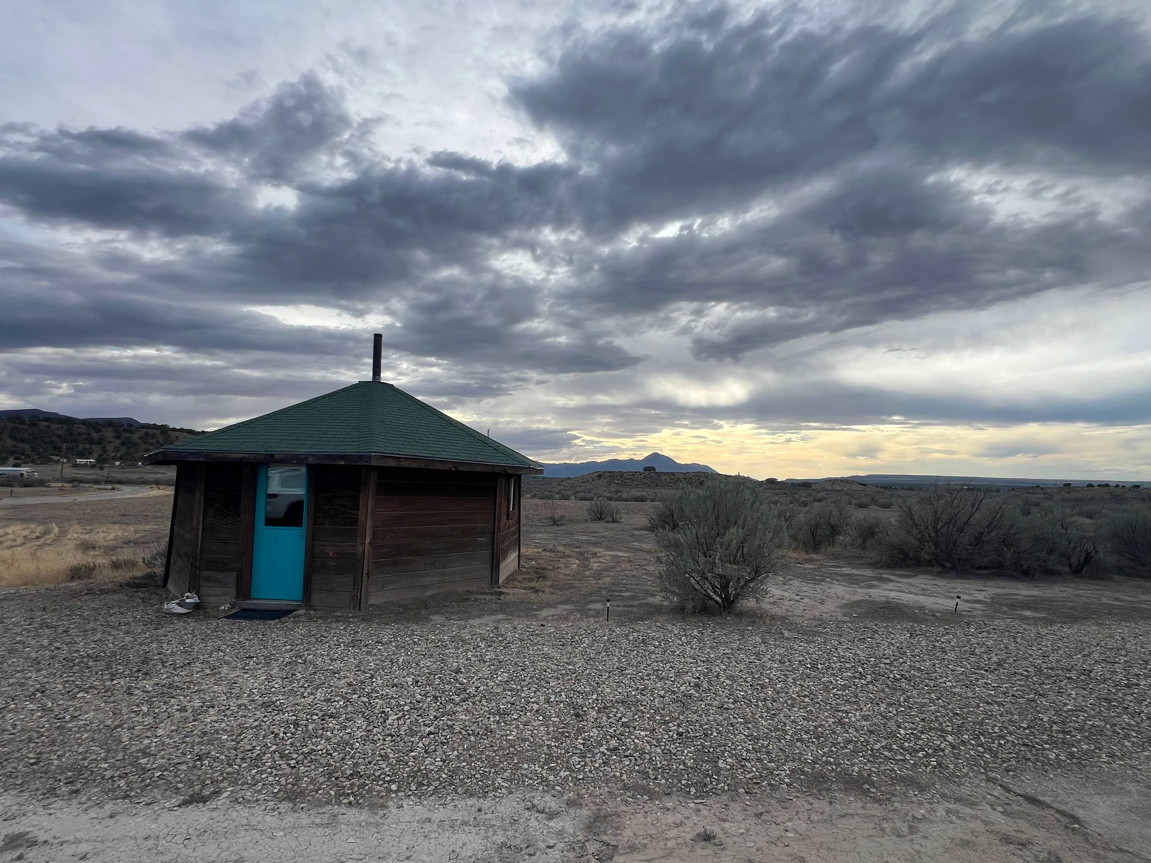 Wood yurt