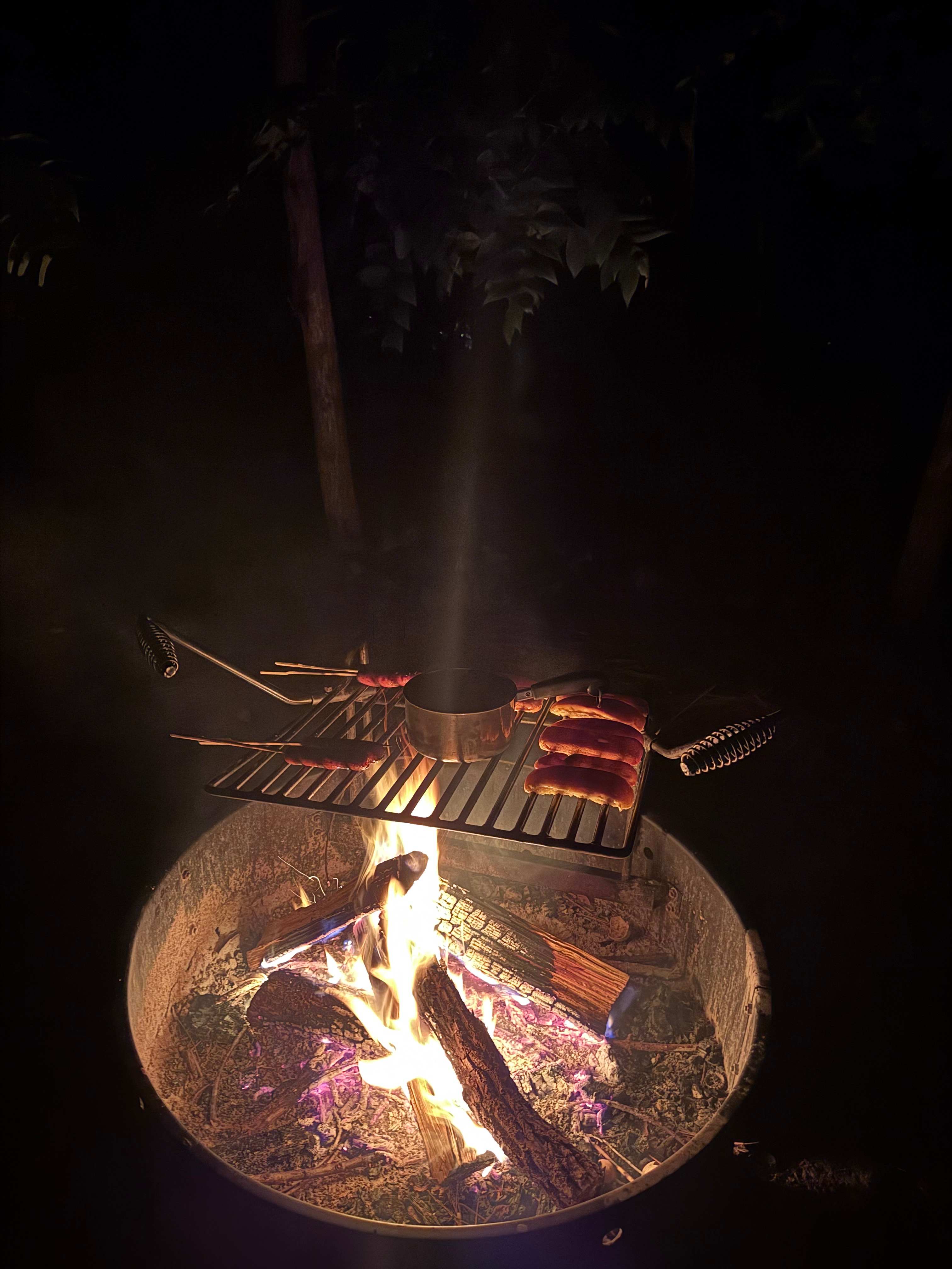 Personal firepit with grill tray!