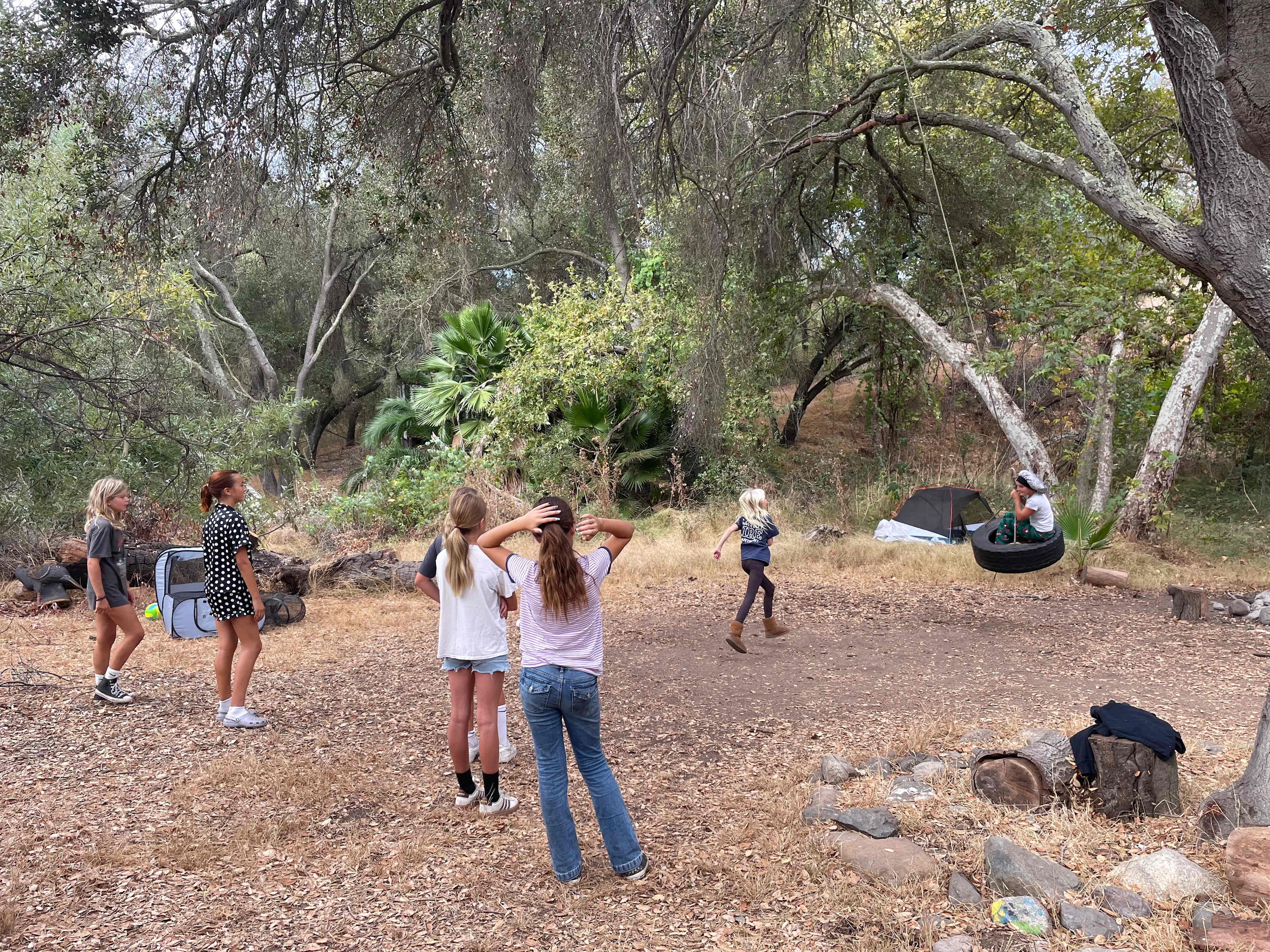 We loved the tire swing! 