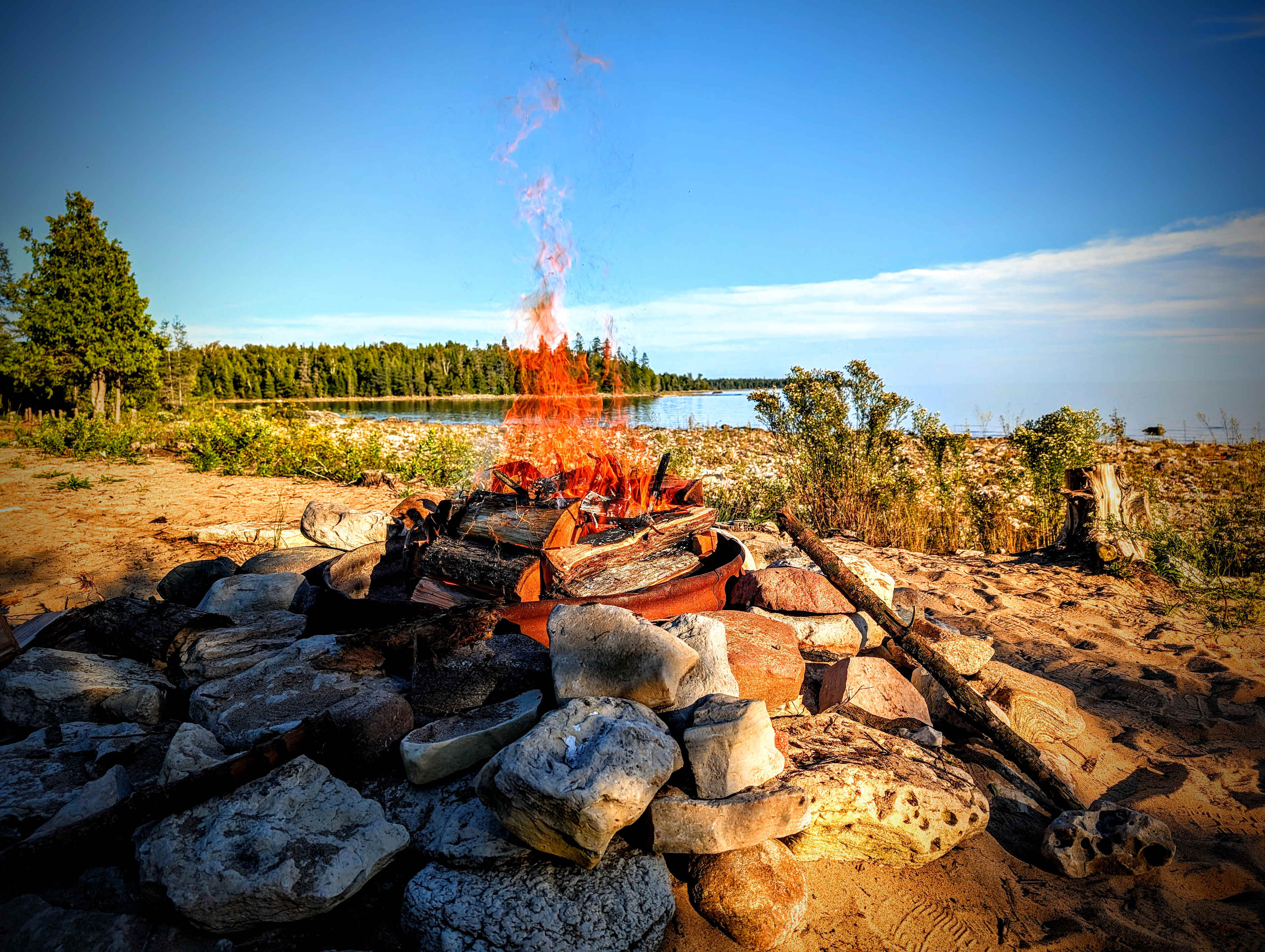 Lake Huron frontage Campsite