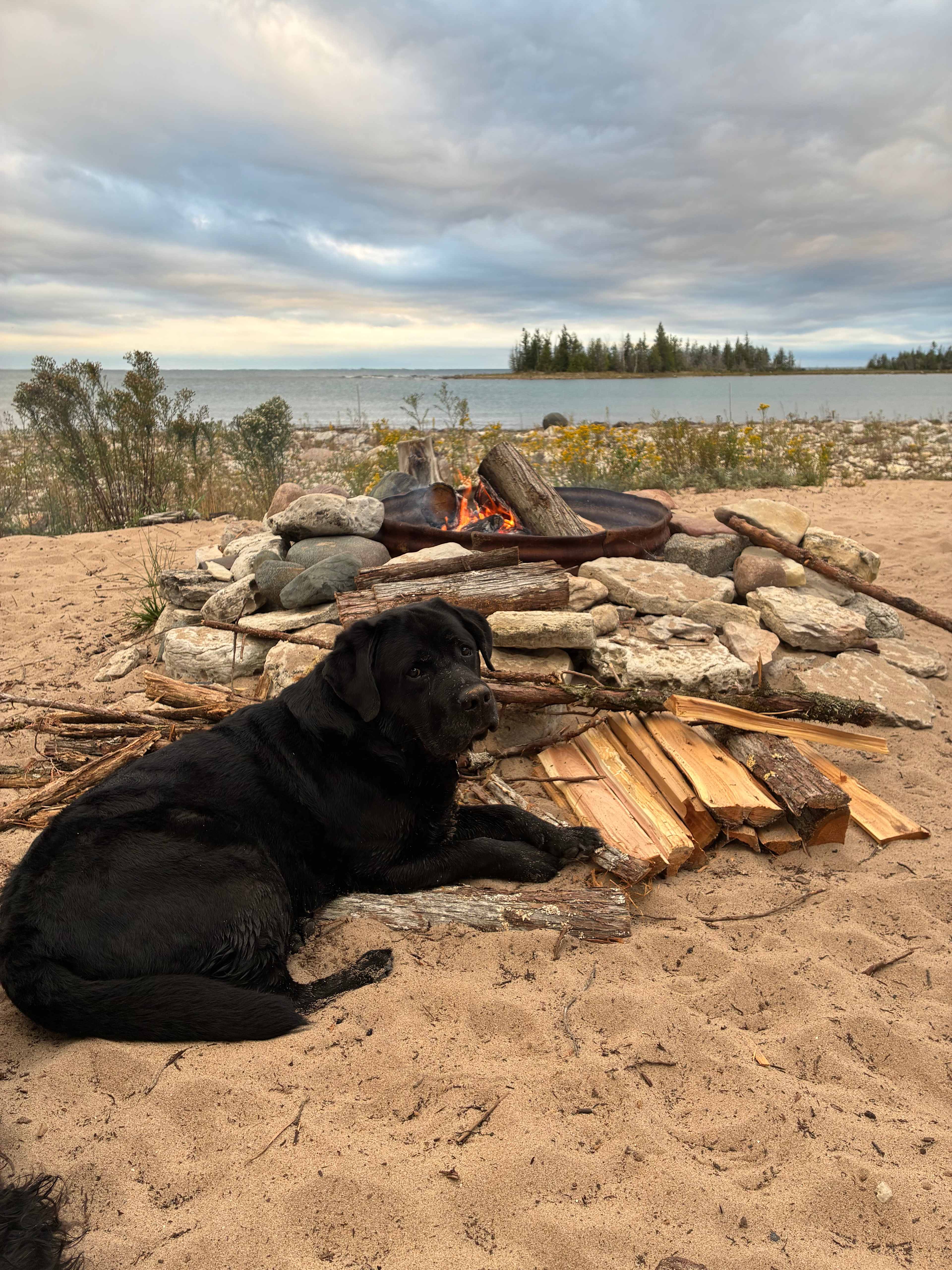 Lake Huron frontage Campsite