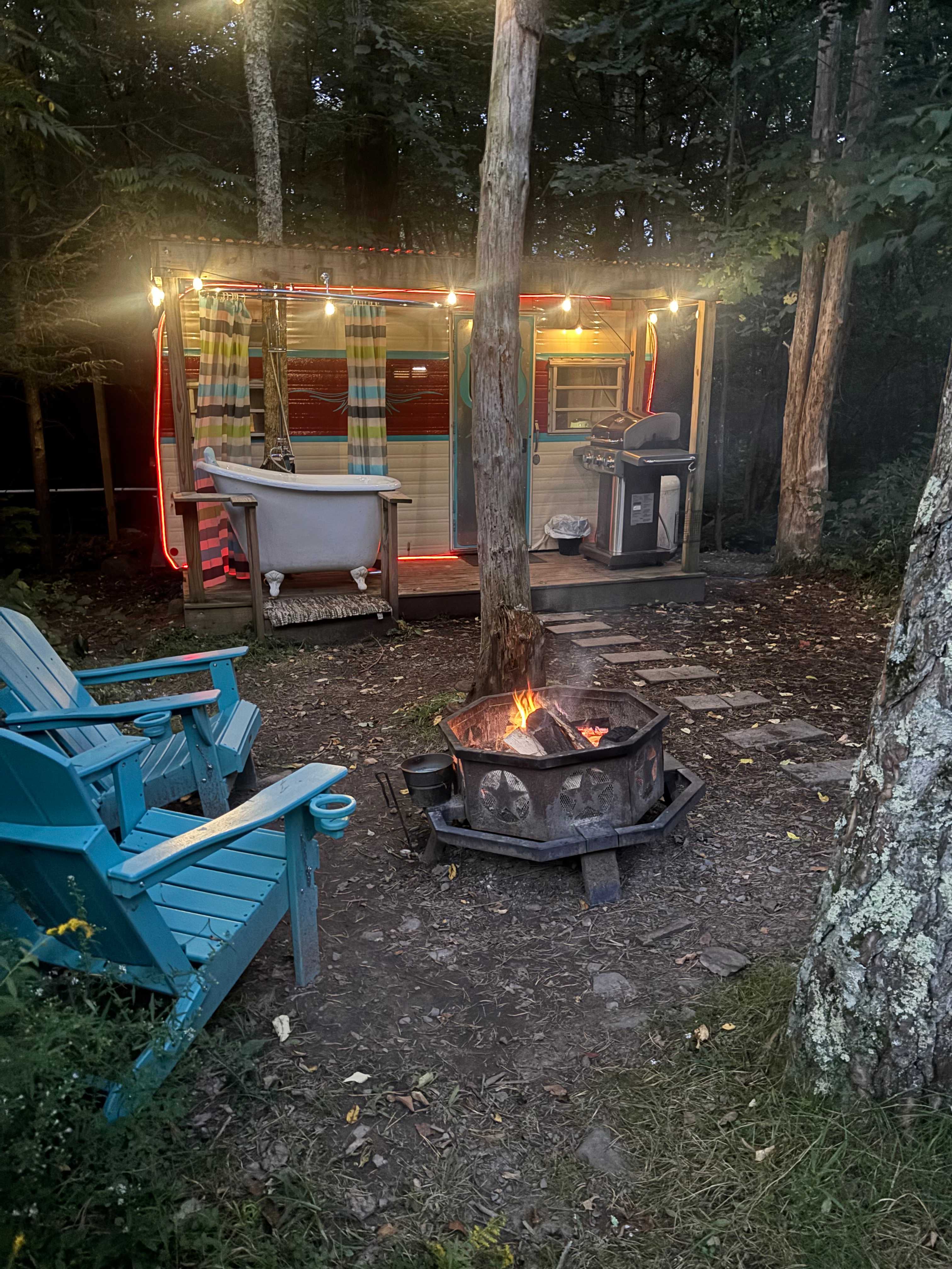 Glamping Tent Overlooking Waterfall