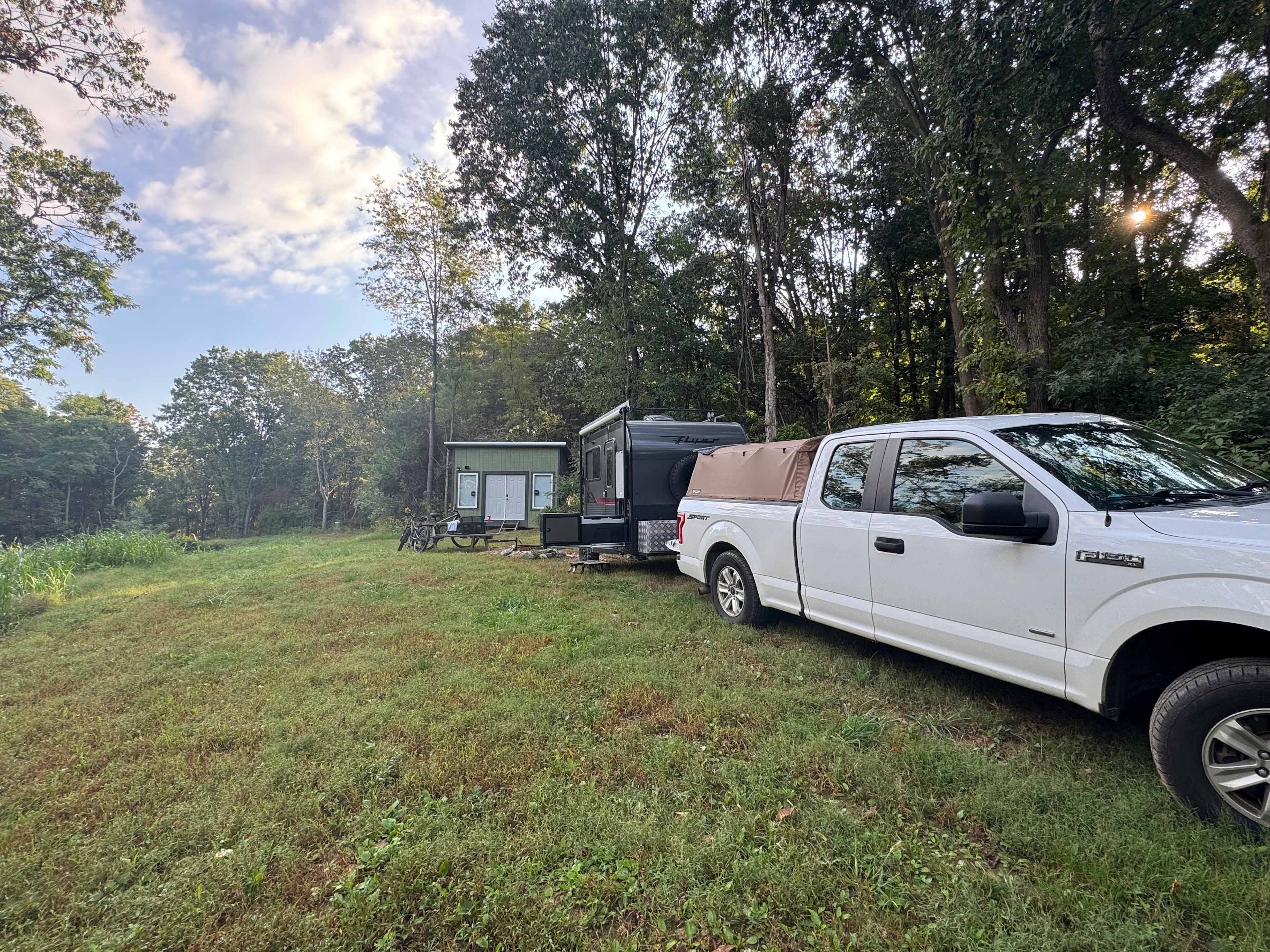 Nice grassy parking spot