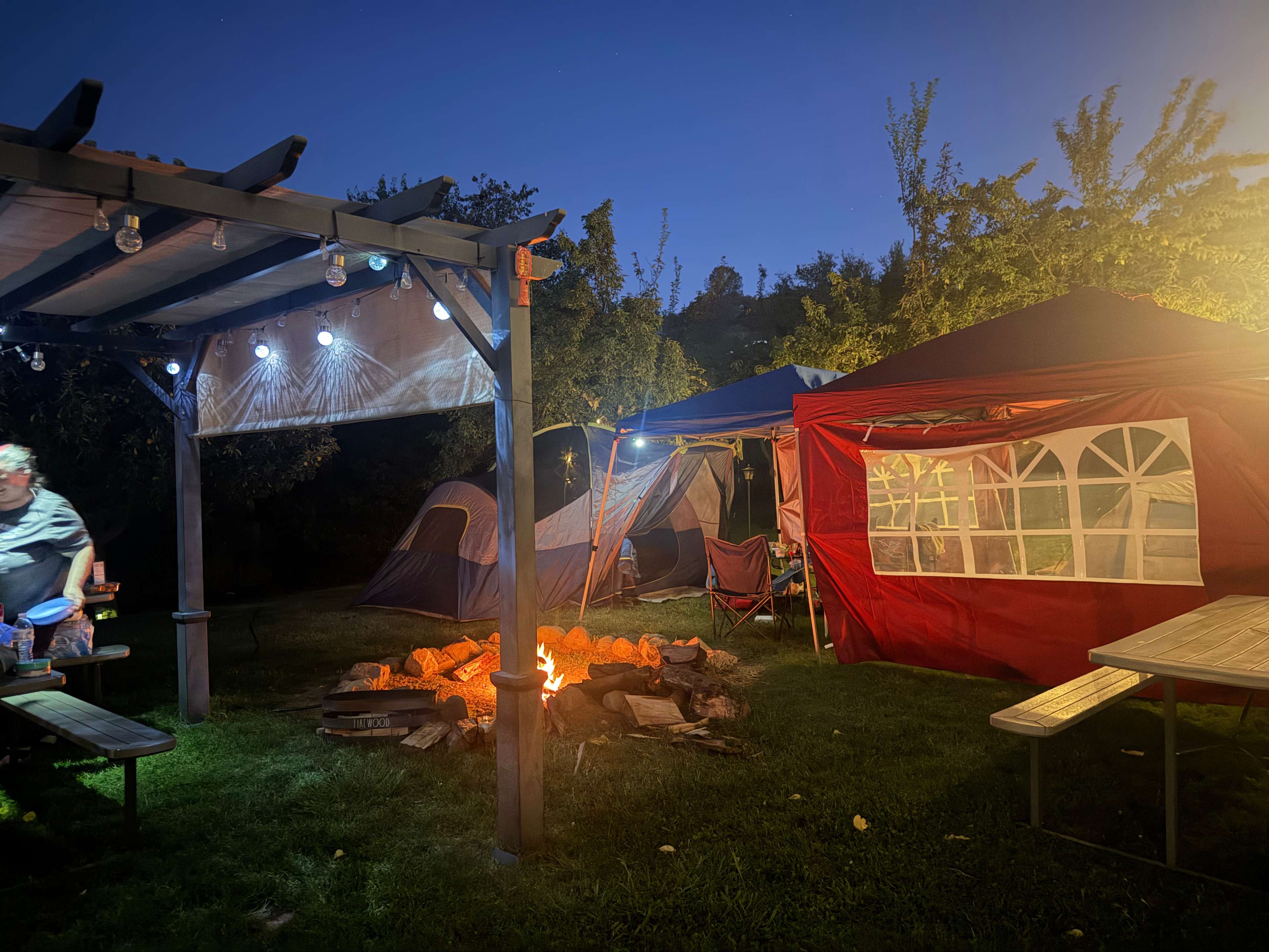 Camping site with our tents