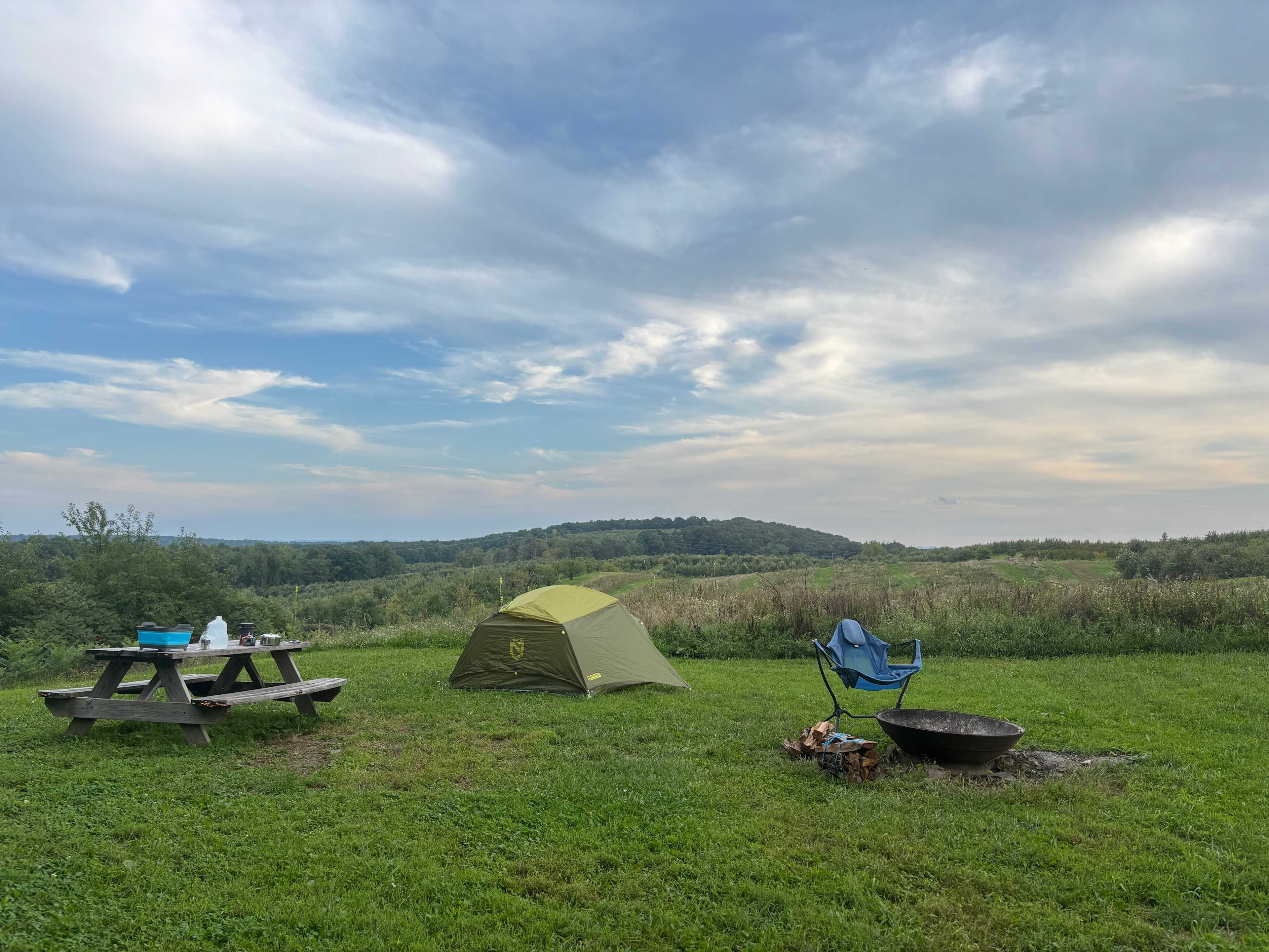 The most secluded site, beautiful but no view of the Gunks from here!