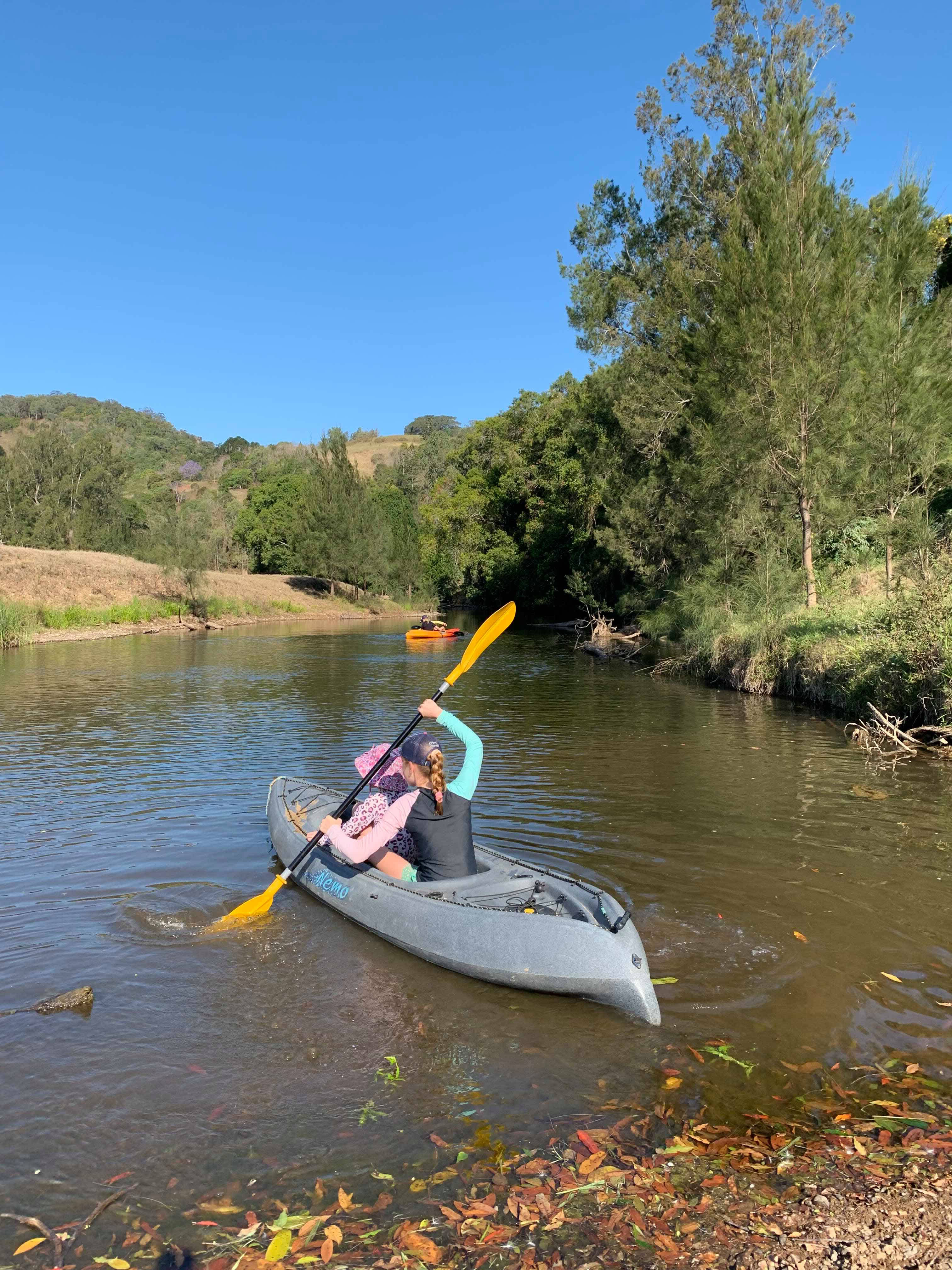 Free use of kayaks. 