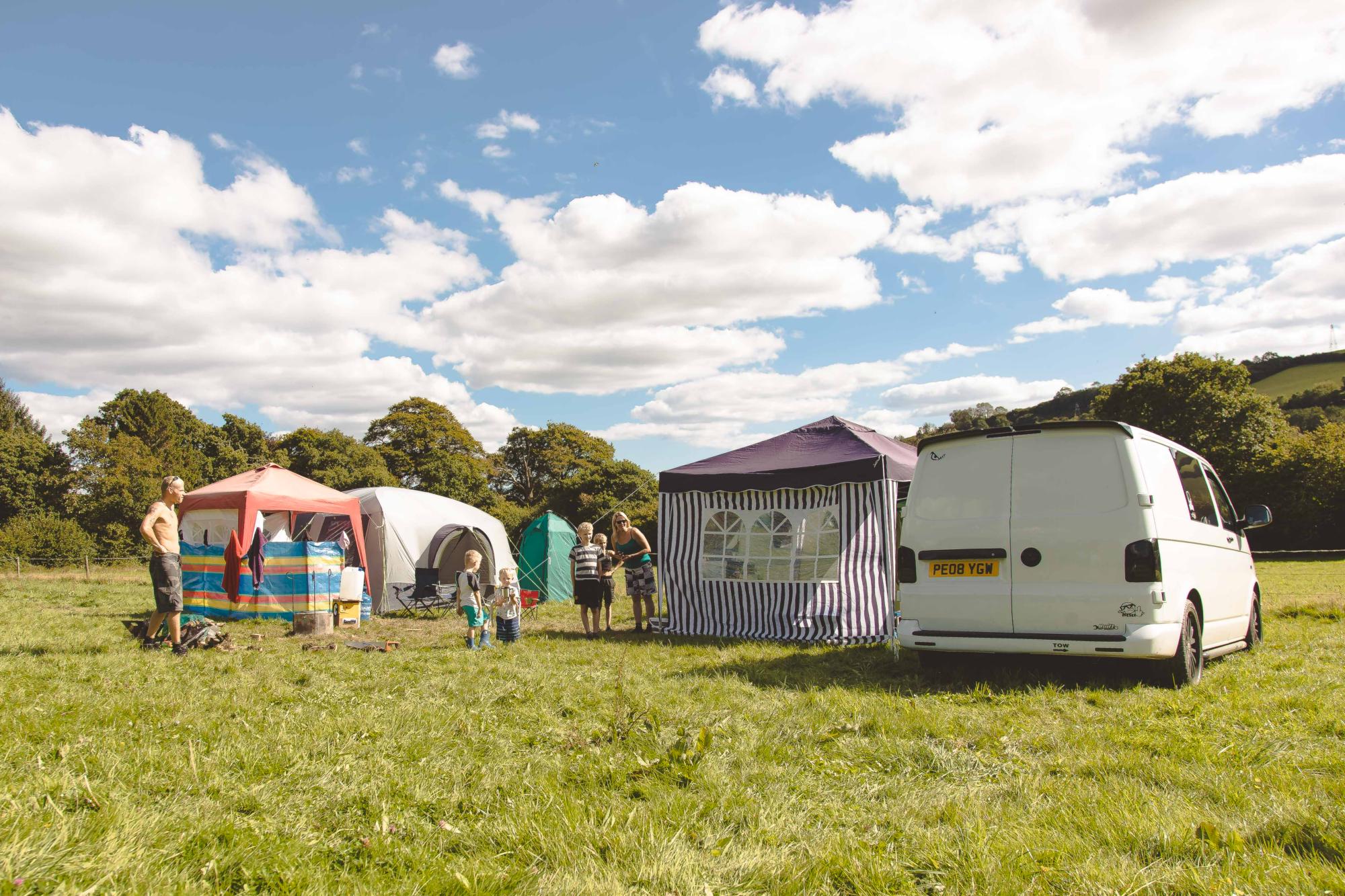 Campervans are welcome too.