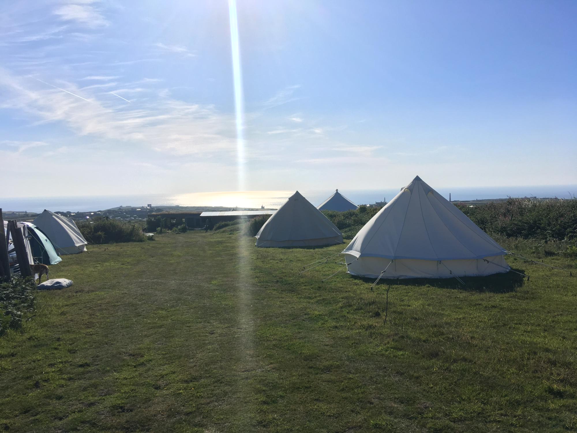 Ryn Gwari Farm has sea views from its elevated position just north of St Just.