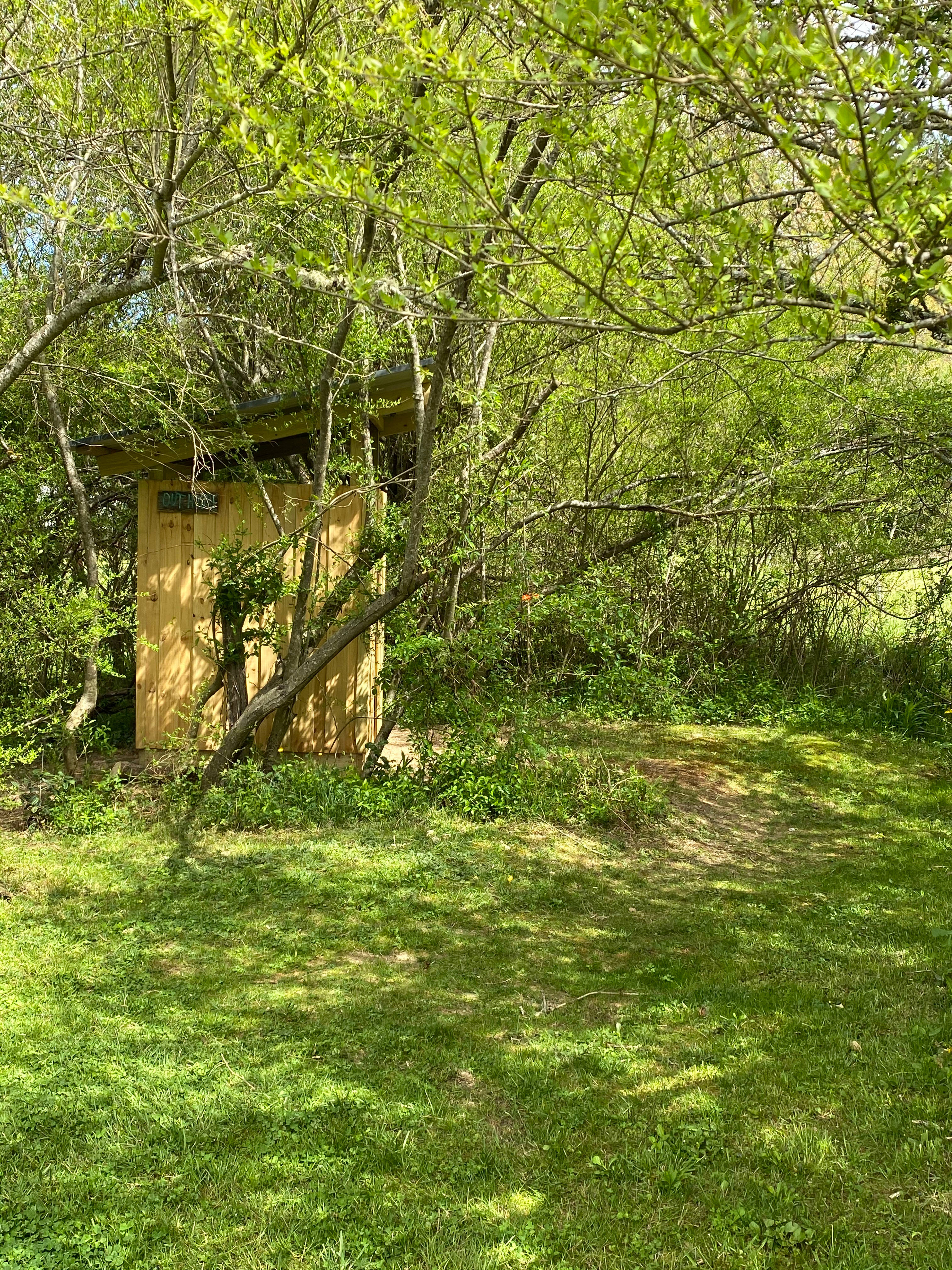 Brand new outhouse added 2021 at Site 2