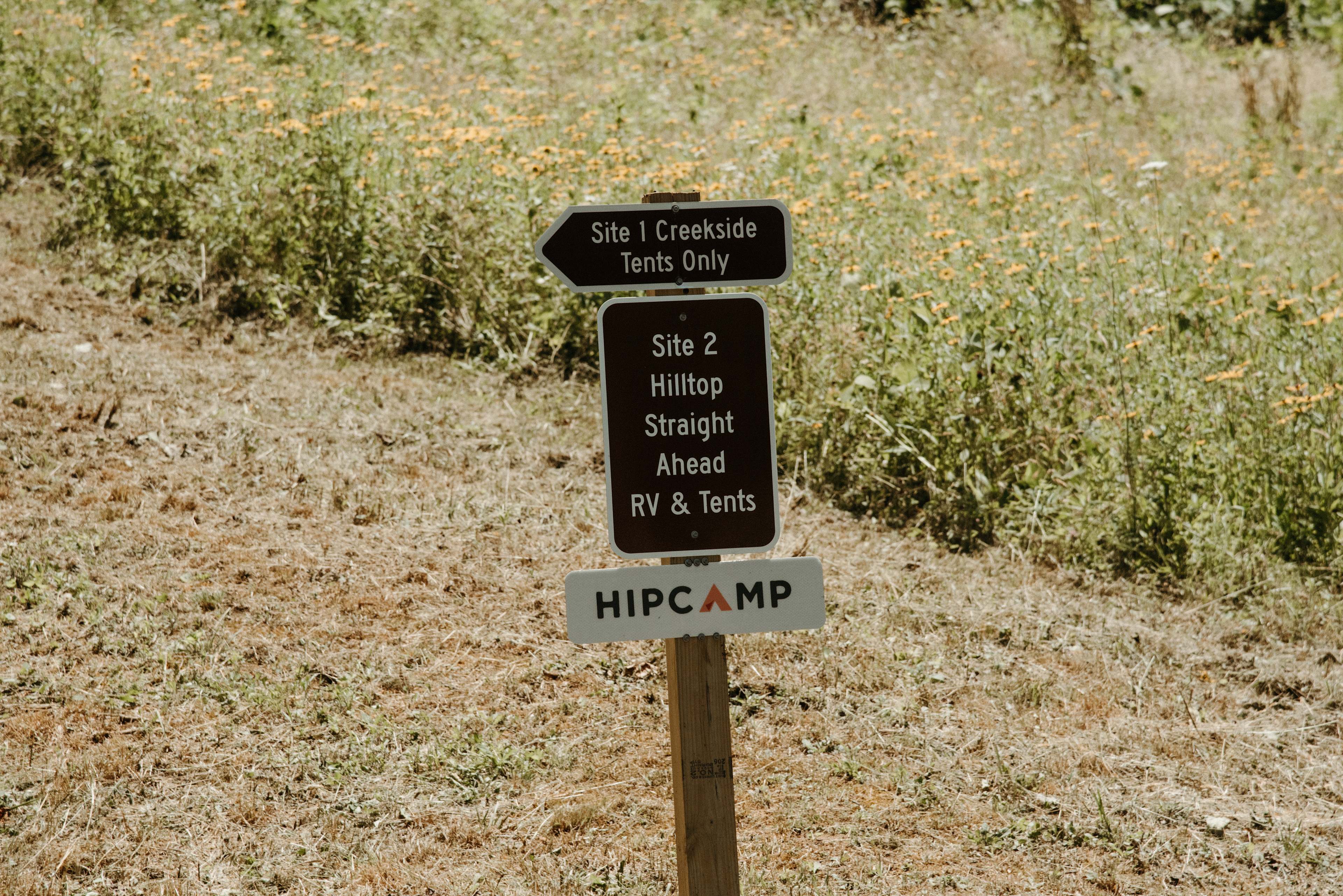 Kinda nice to see the hip camp sign upon arrival. Let's me know I'm in the right place.