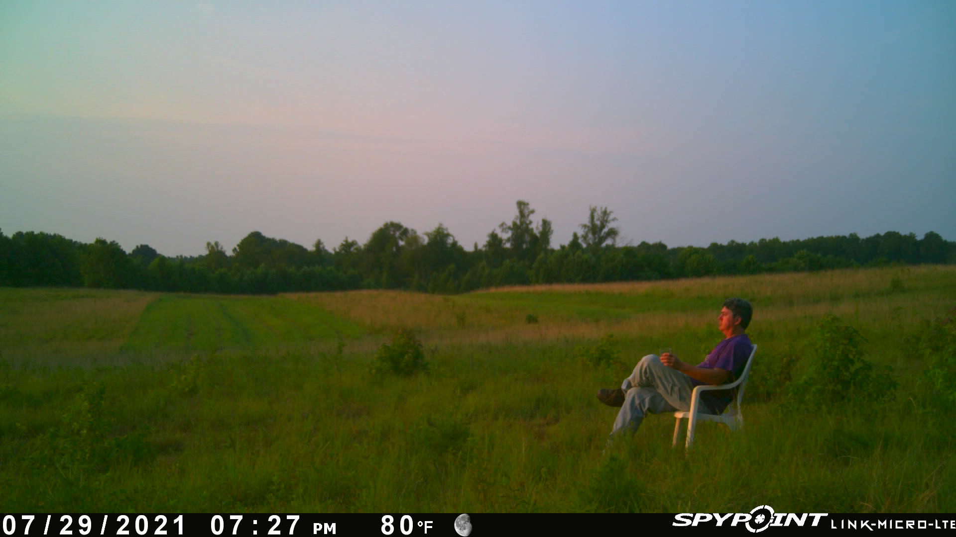 Brian enjoying a beautiful sunset