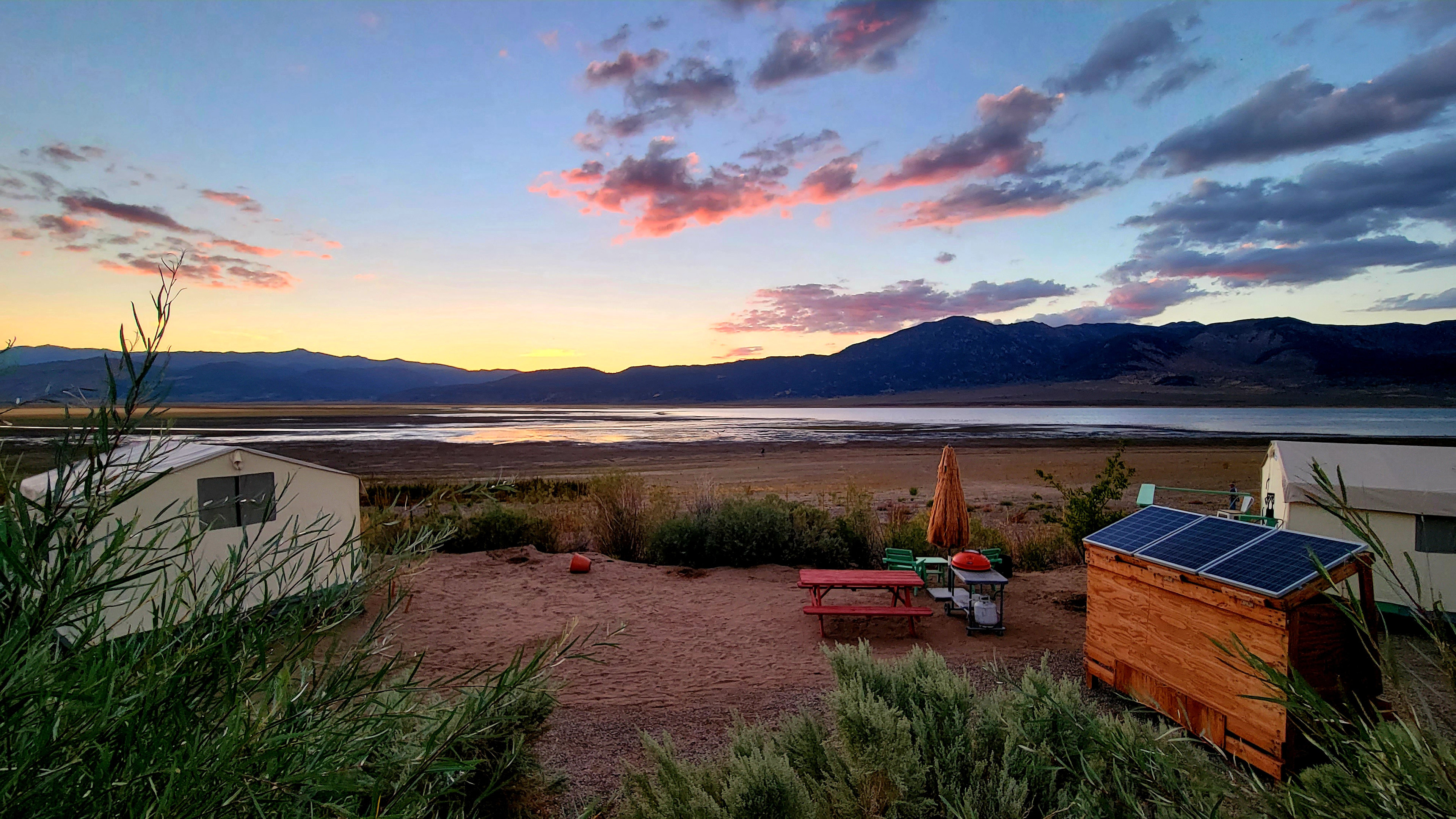 Sunset views from the back of our campsite