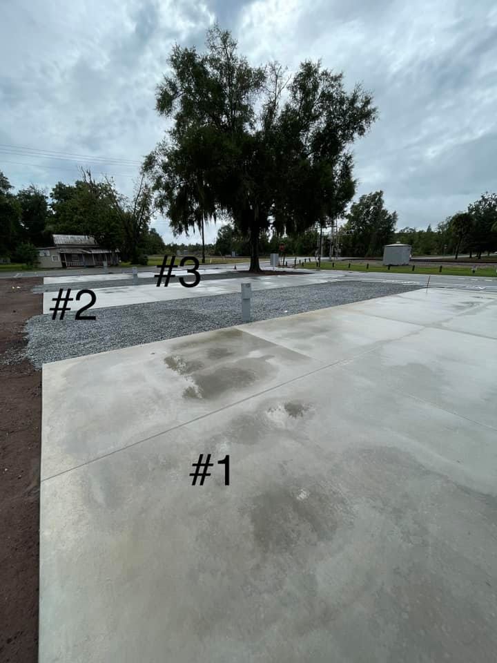 RV Sites facing the rail lines (with back to cottage). 