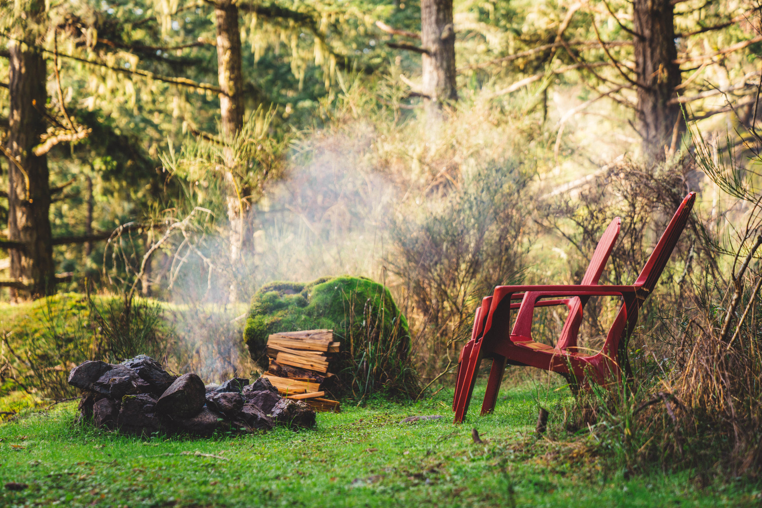 Although it was a bit too wet to have a fire, I did get ride of some paper towel used to clean up breakfast. 