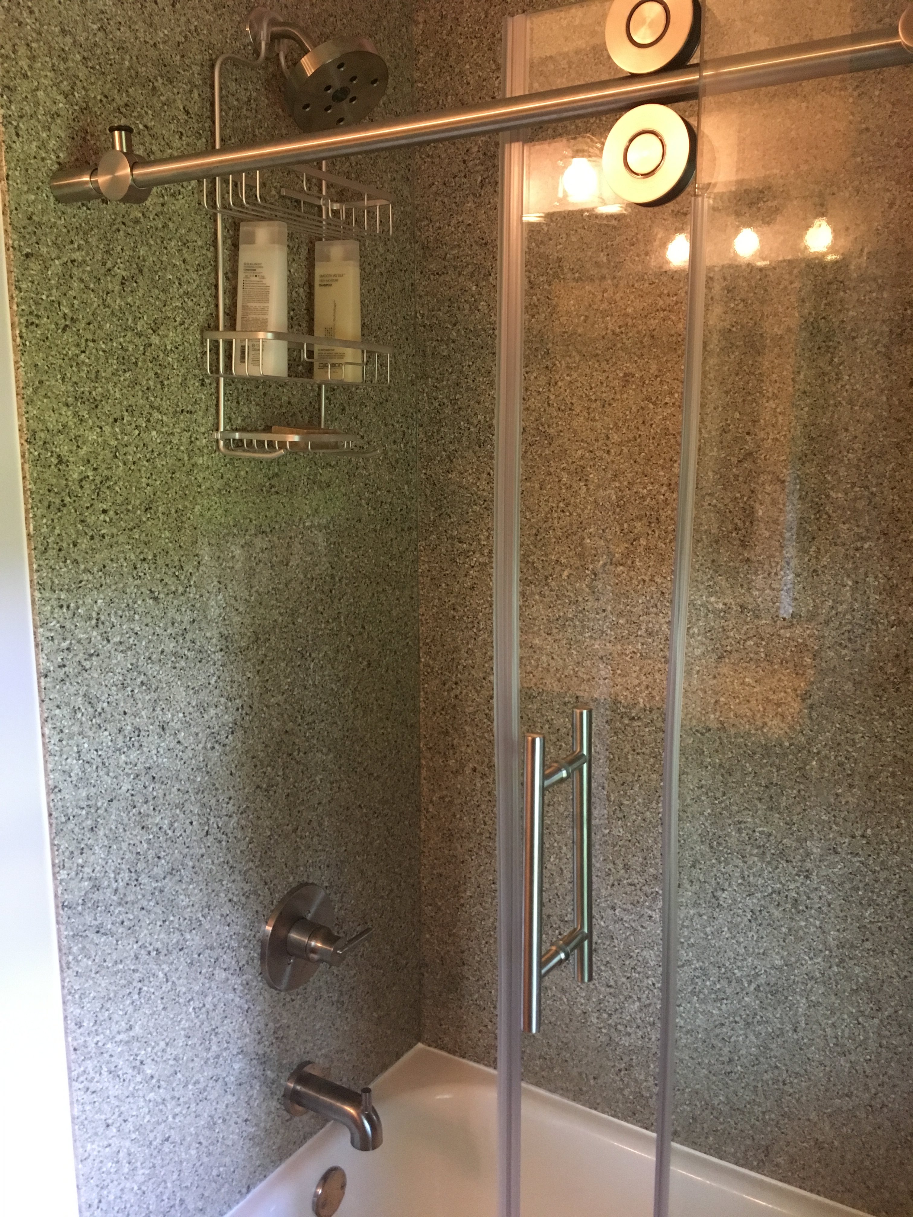Shower with tub.