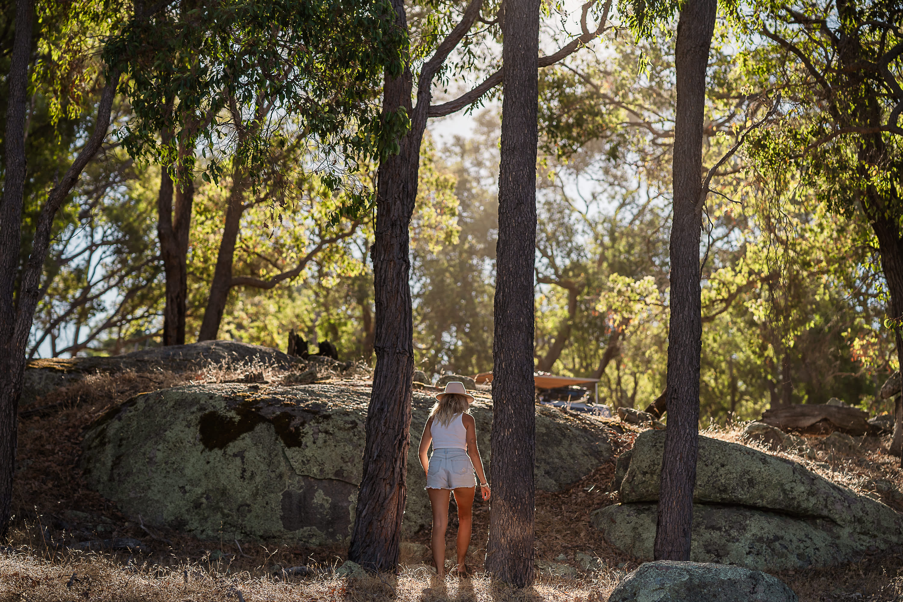 Exploring the big boulders 