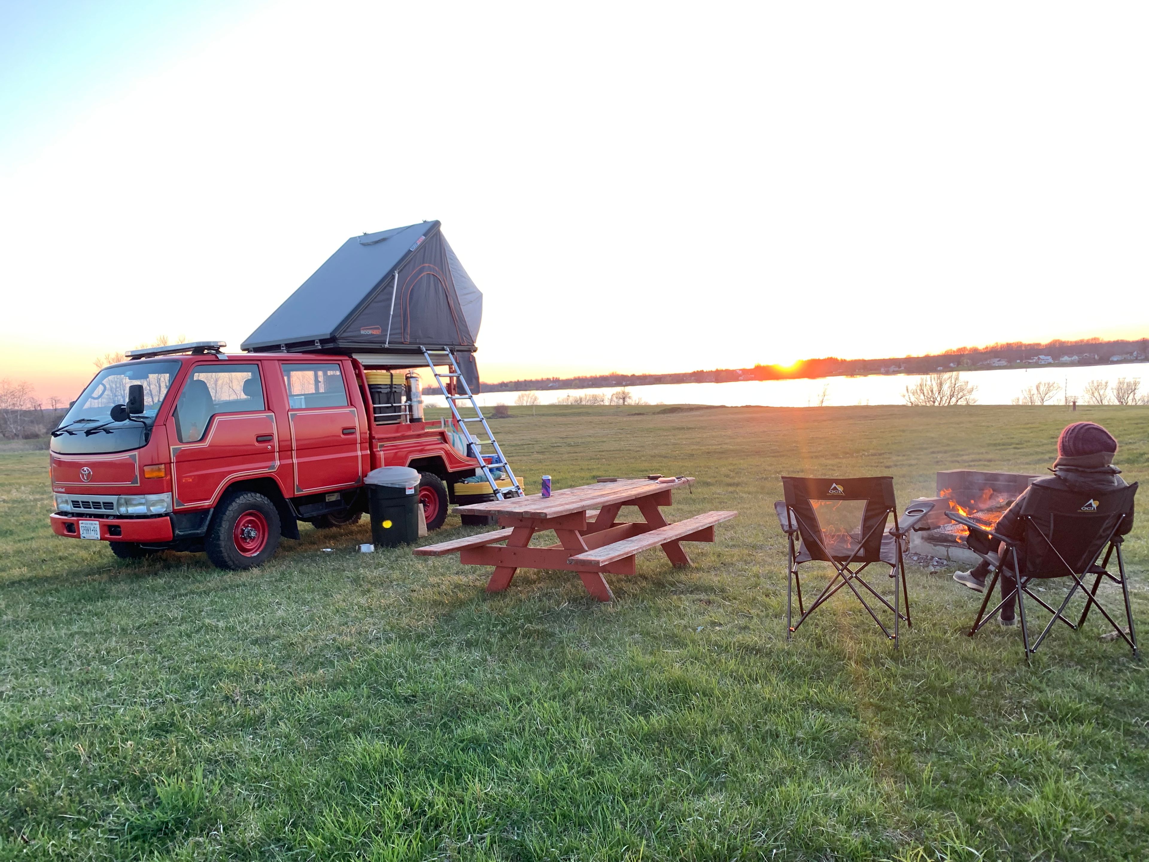 watching the April sunset
