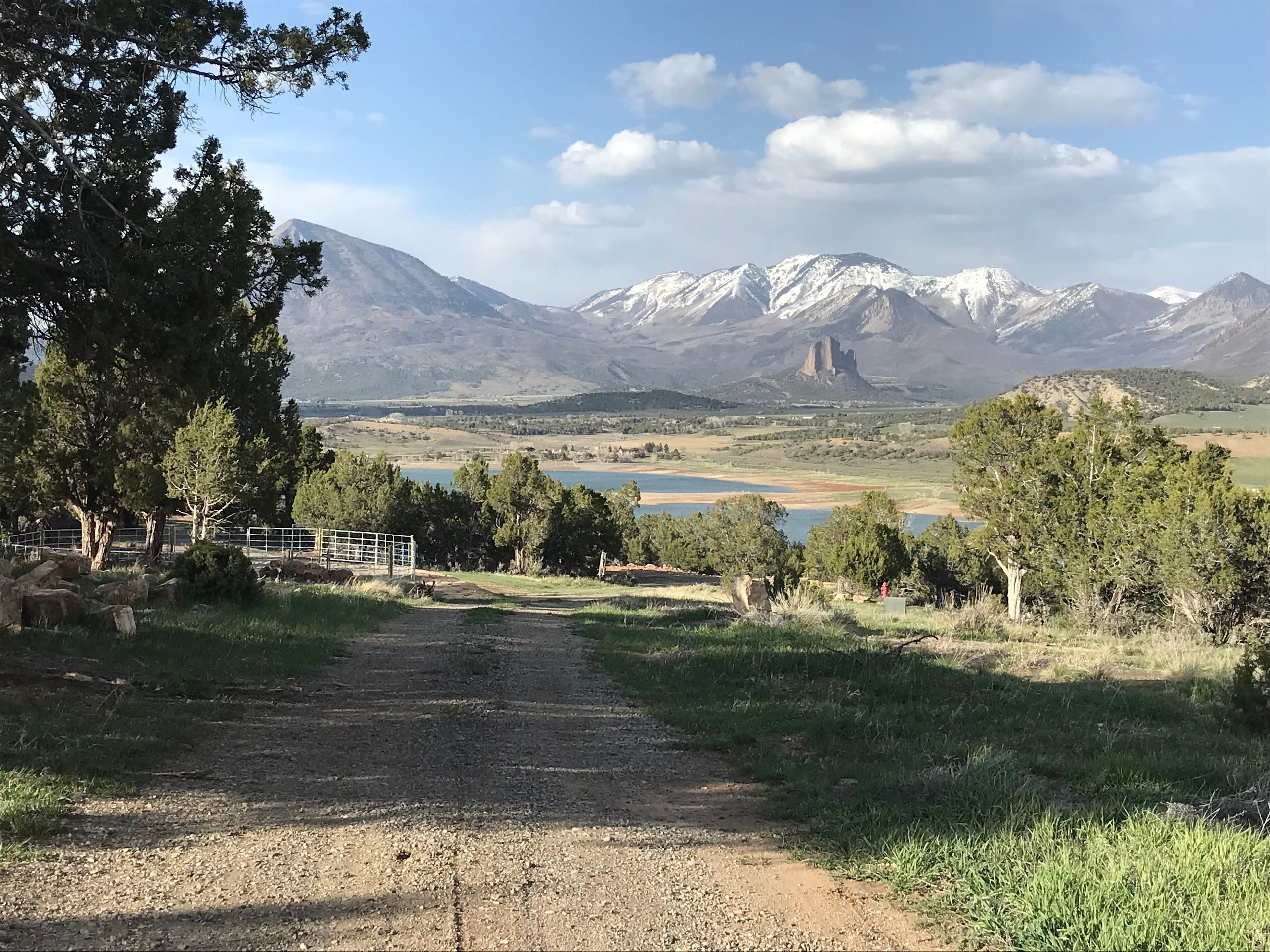 The driveway to campground