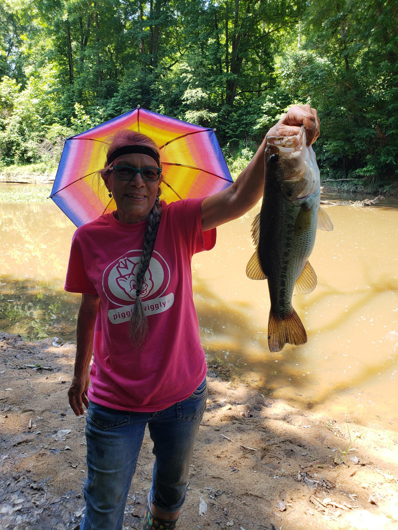 Lee caught this bass along the Flat River on Memorial Day after a week of heavy rains