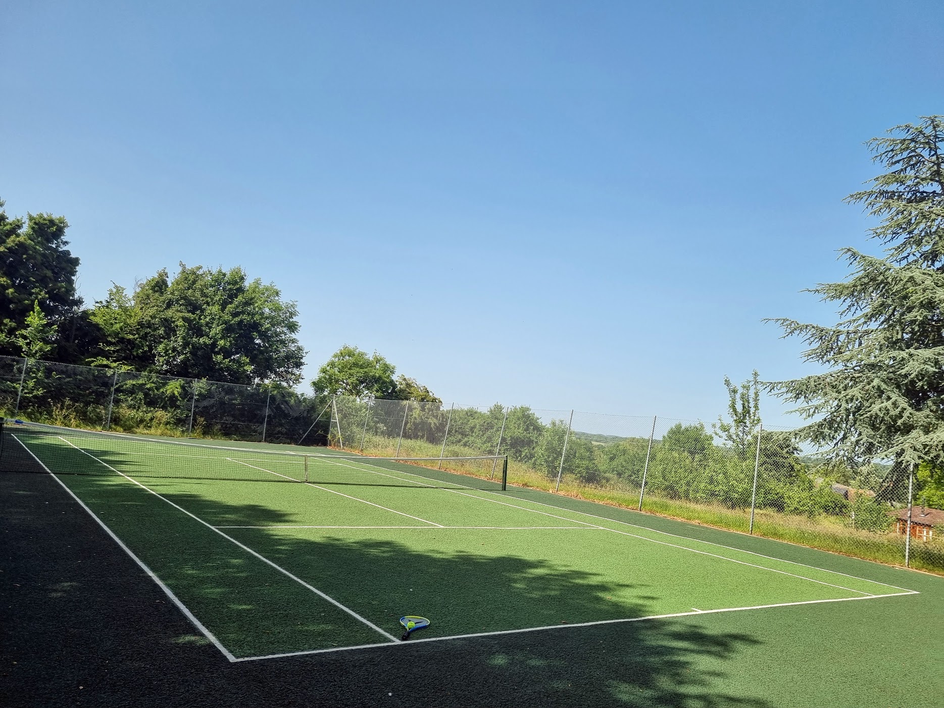 Tennis court on site 