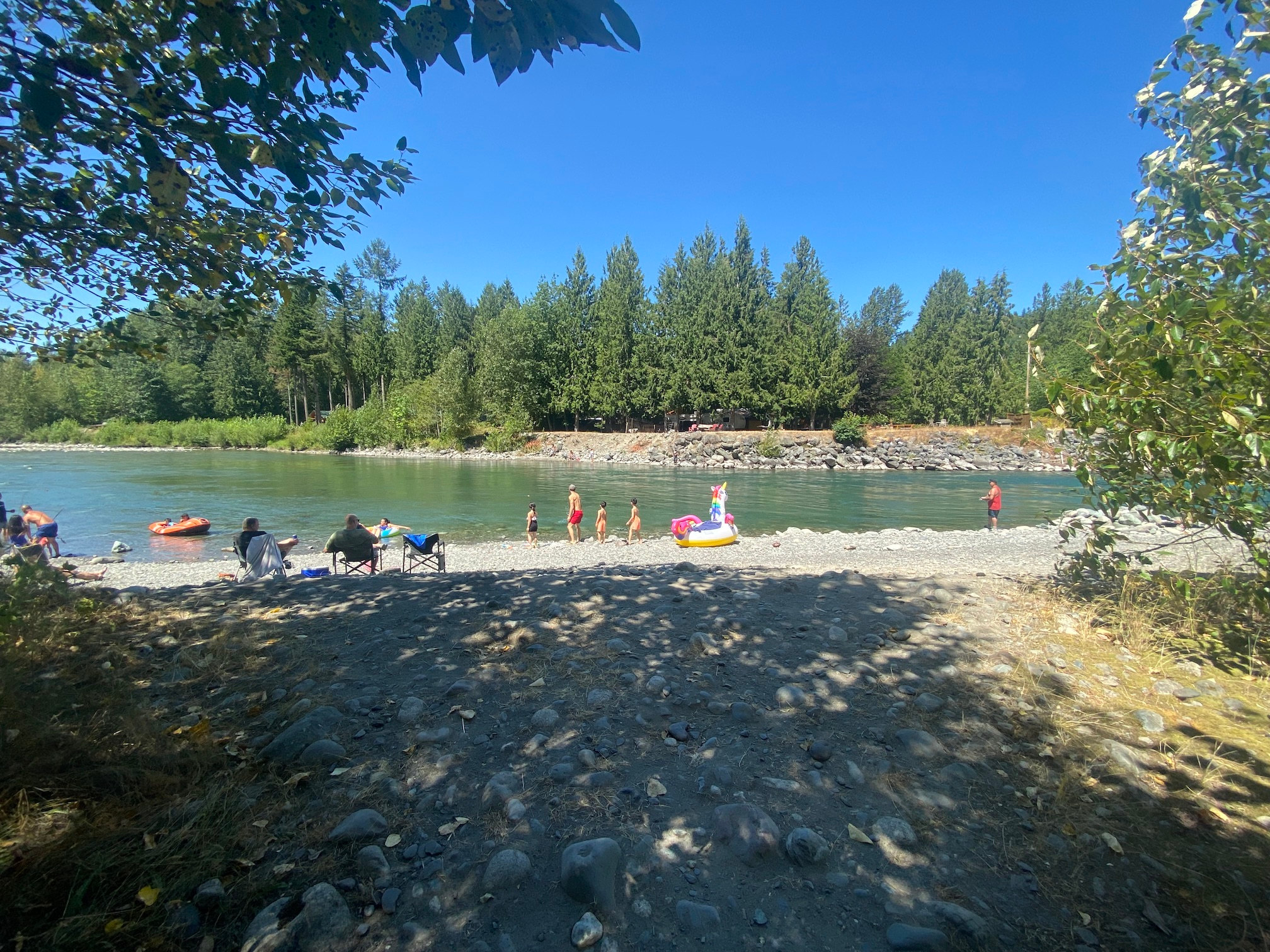 The beach in late July
