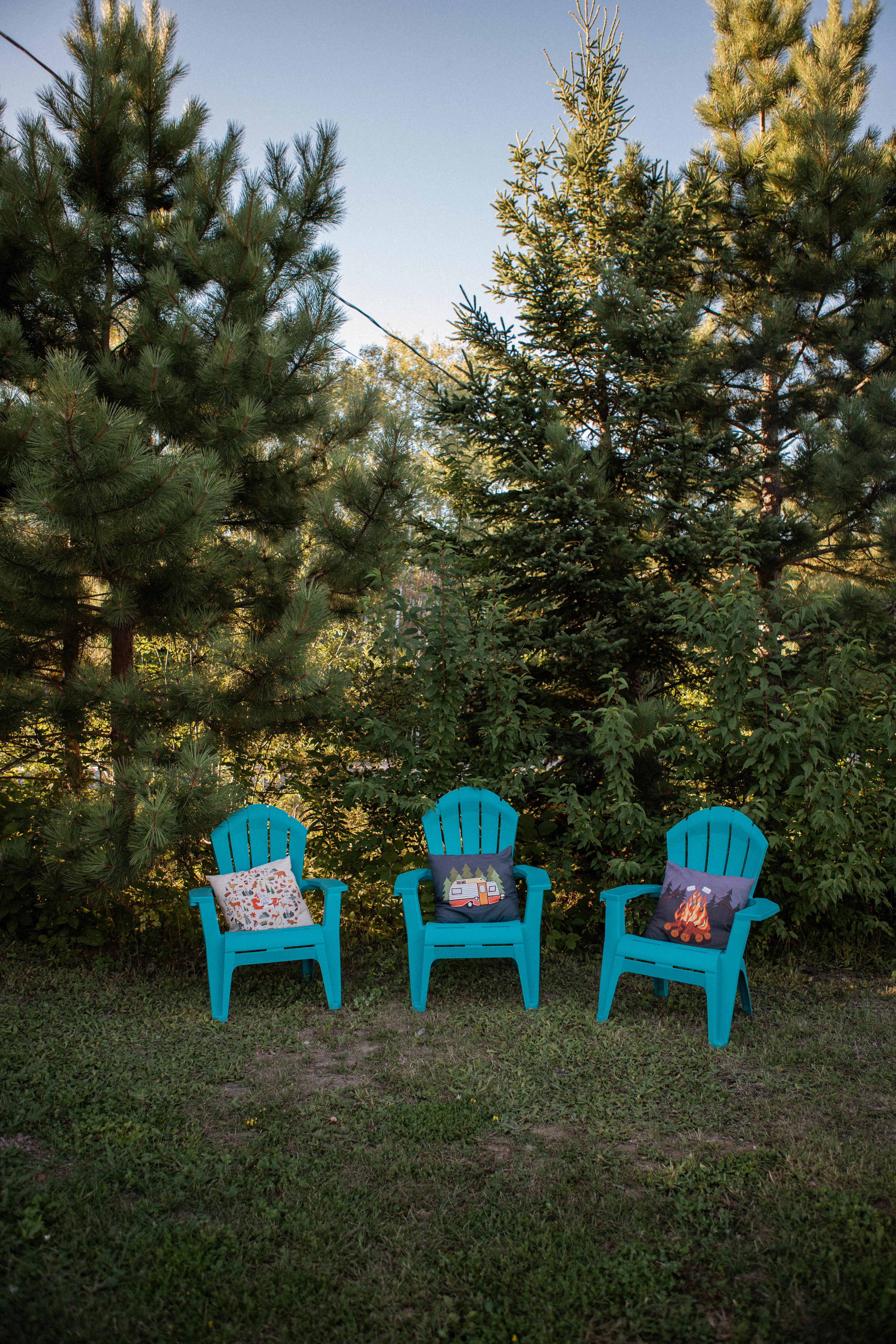 There is even a nice seating selection by the game area shaded by some beautiful trees.
