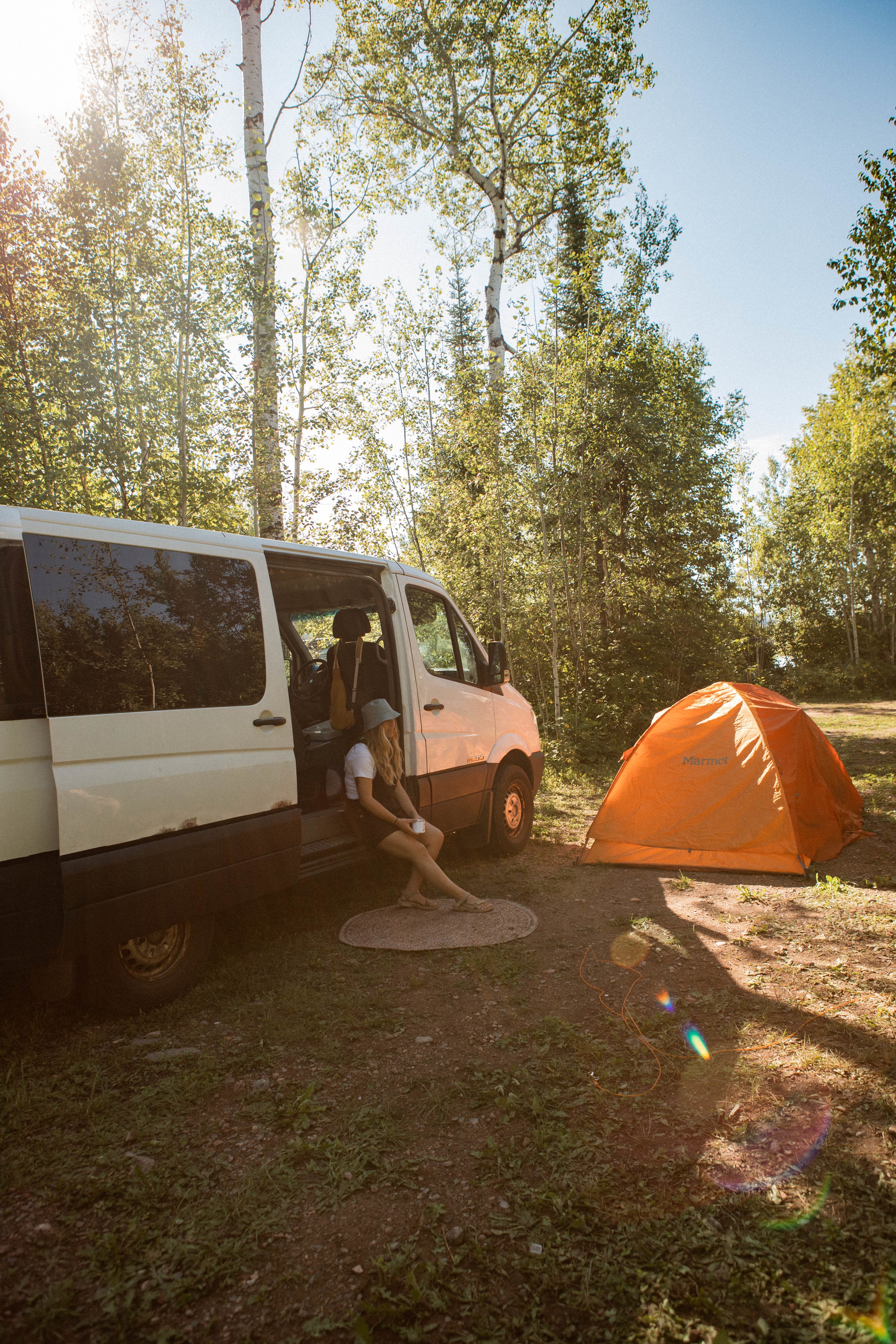 Our campground had tree lines on all sides giving it a sense of privacy!
