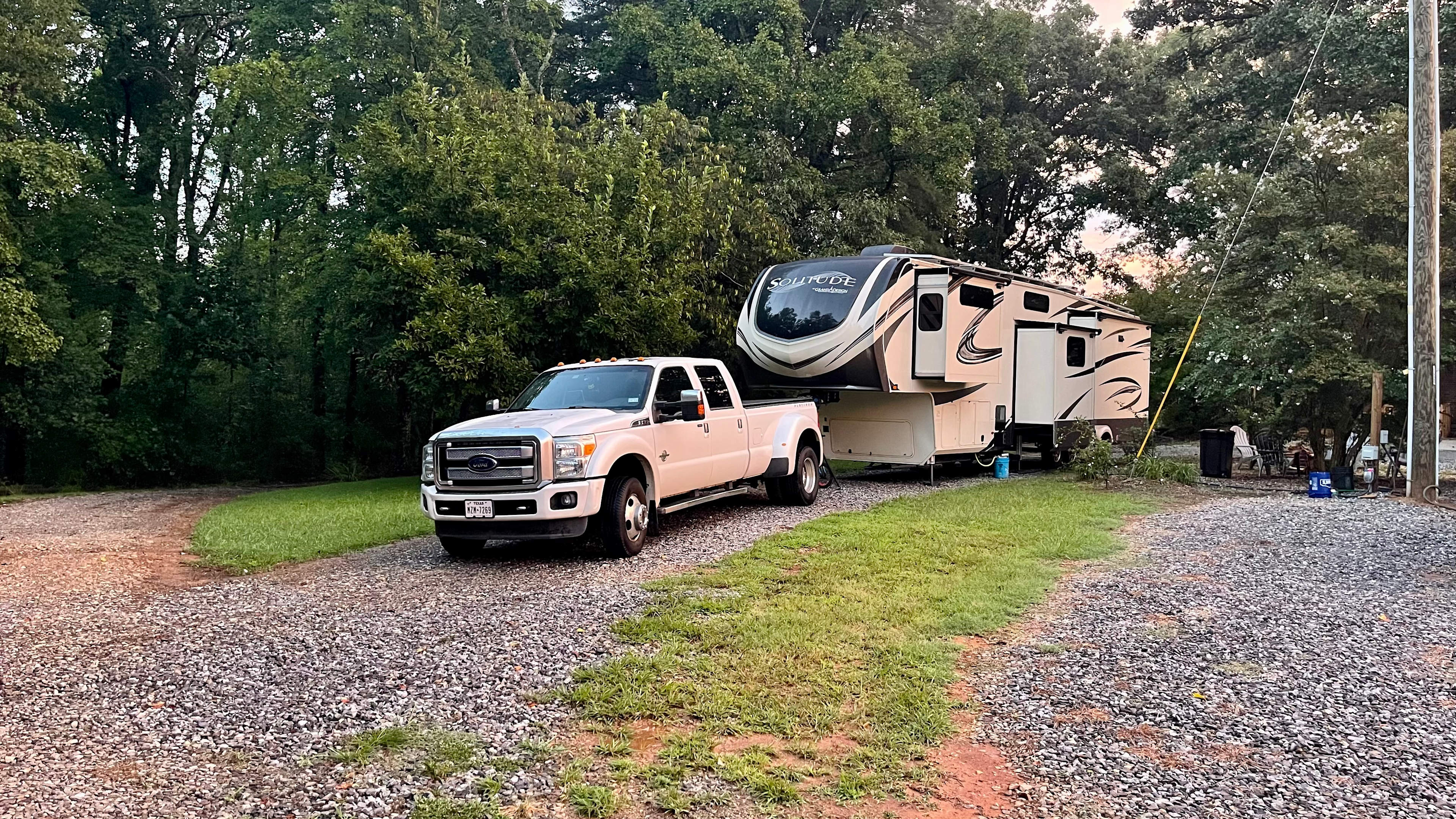 Site #2, like the others, will accommodate larger RVs. 42' Fifth Wheel.