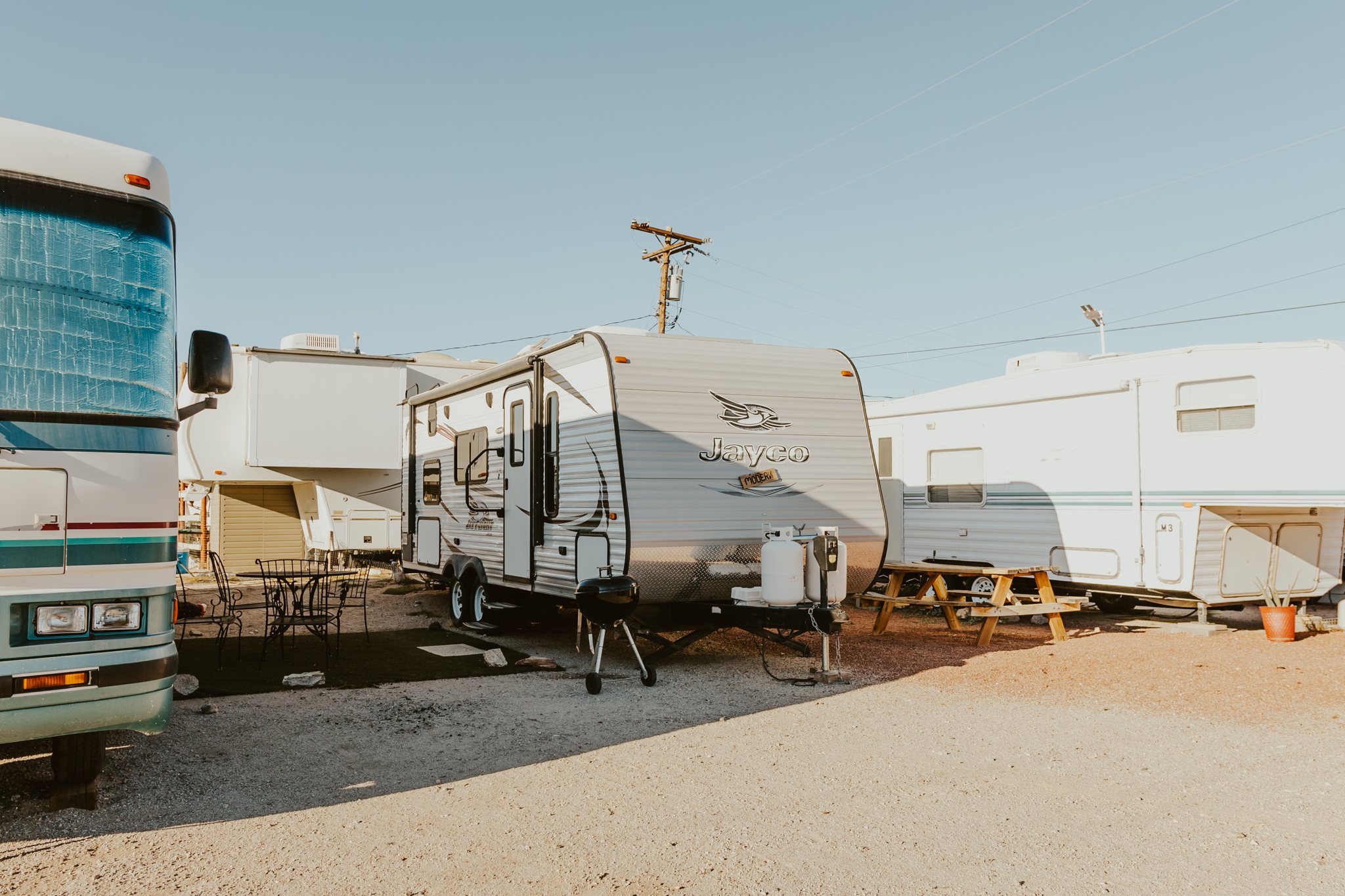 Exterior of camper