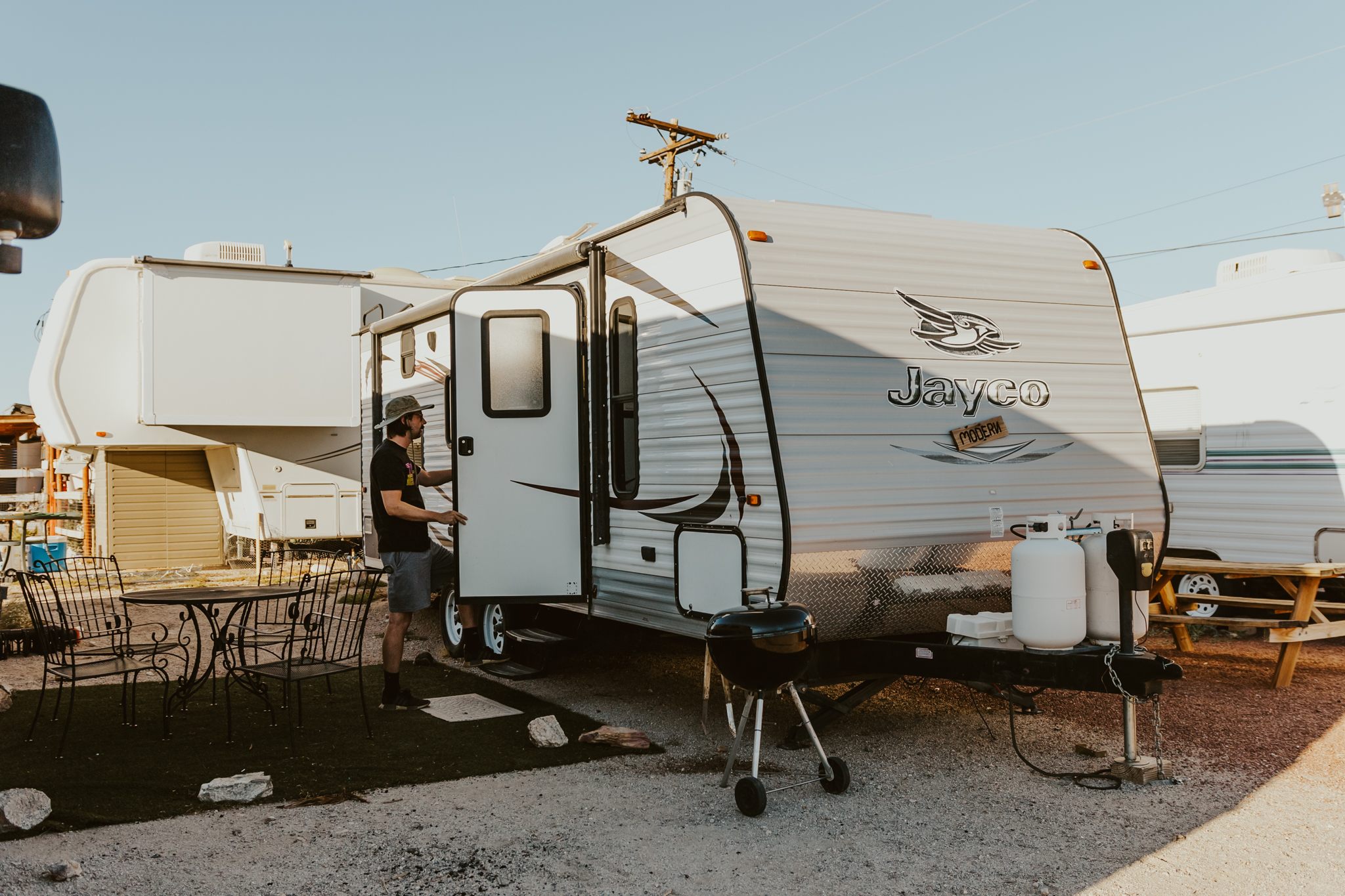 Exterior of camper