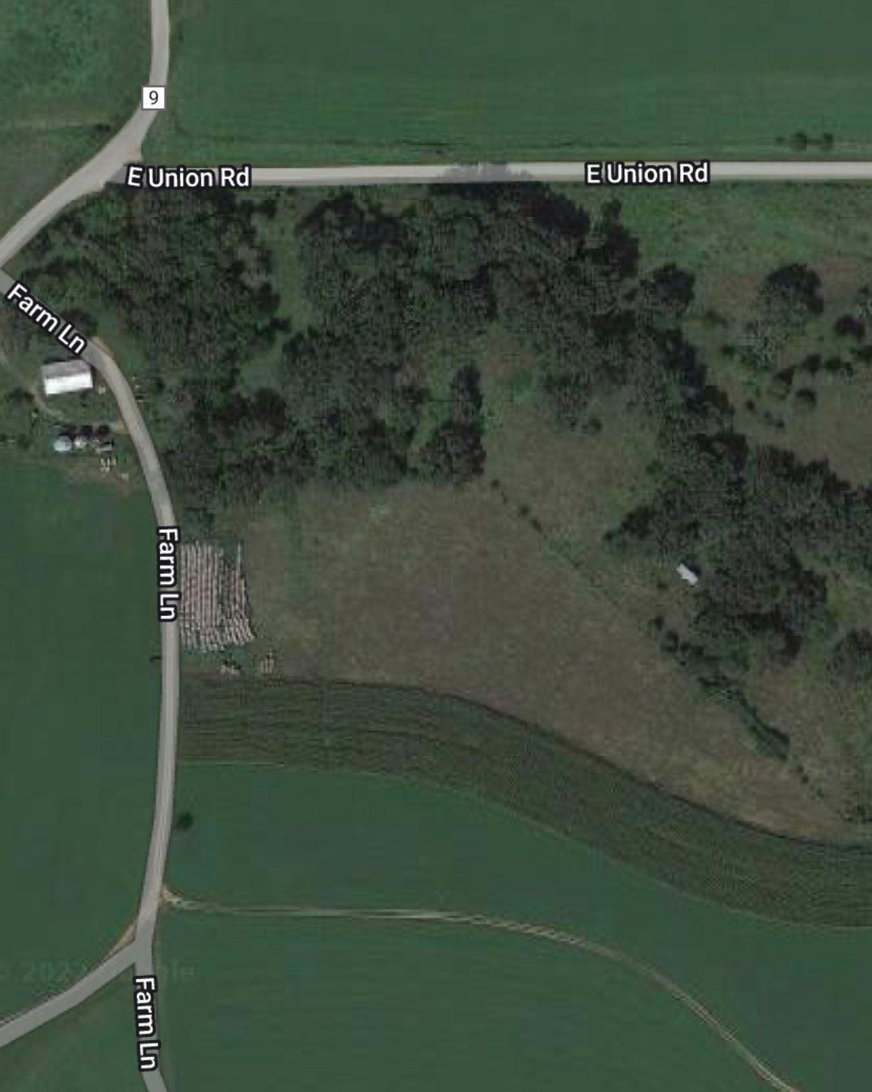 We ask you walk from the farm lane to site three