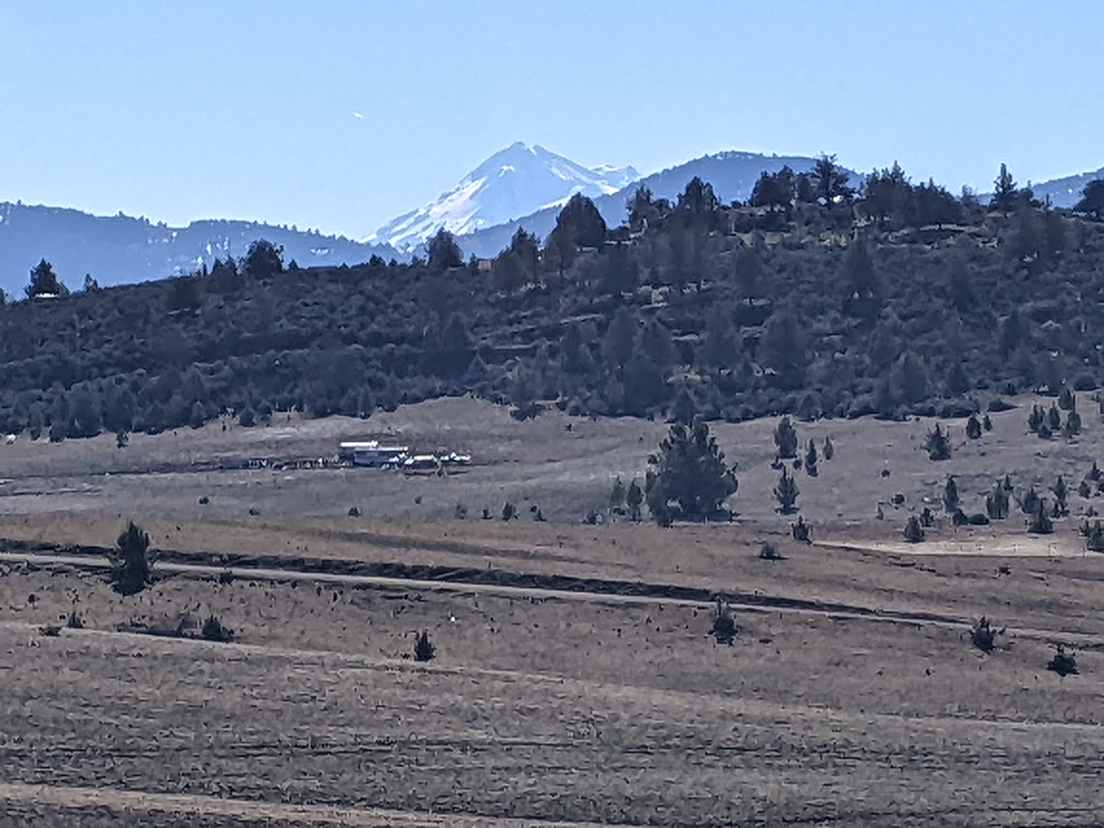 Zoomed into Mt Shasta from top site on property