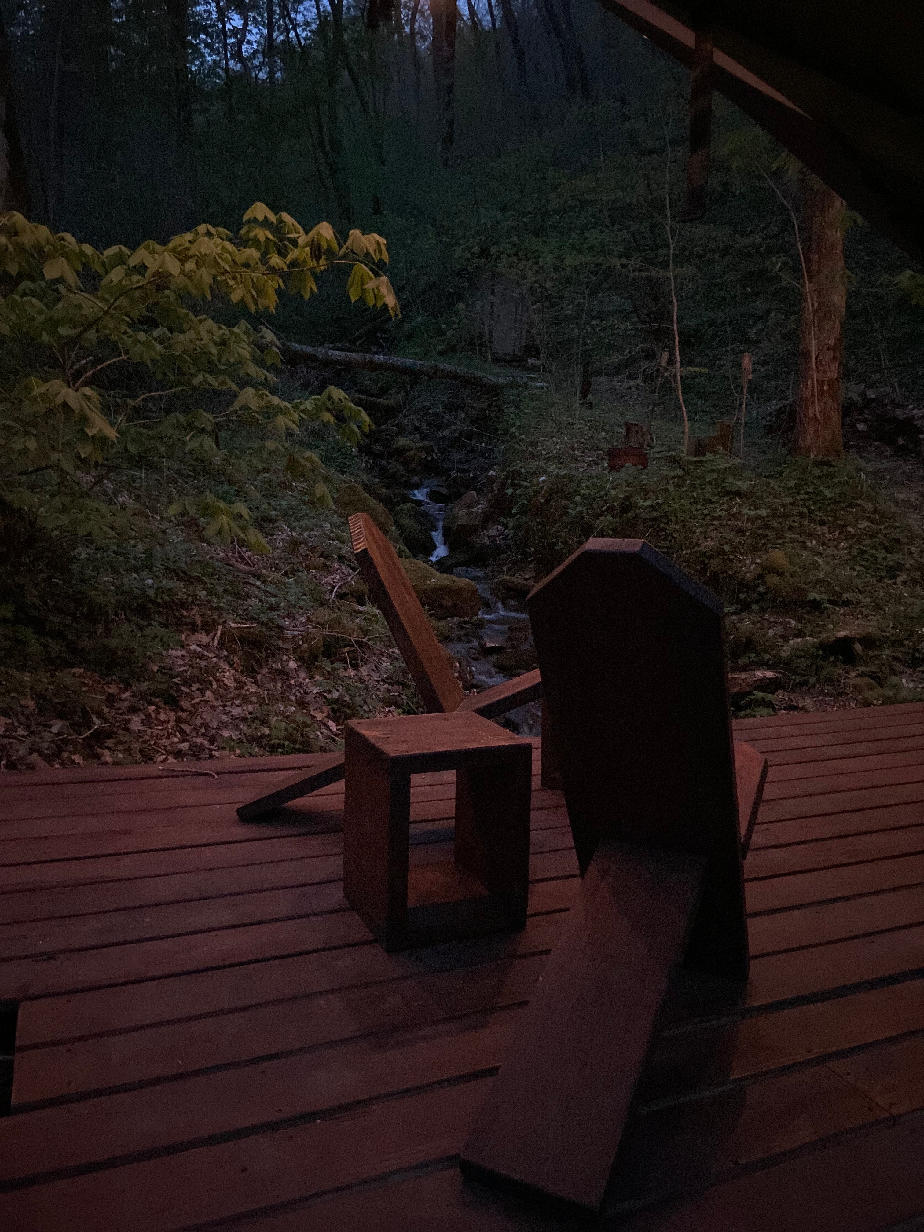 Enchanted Campsite over the stream