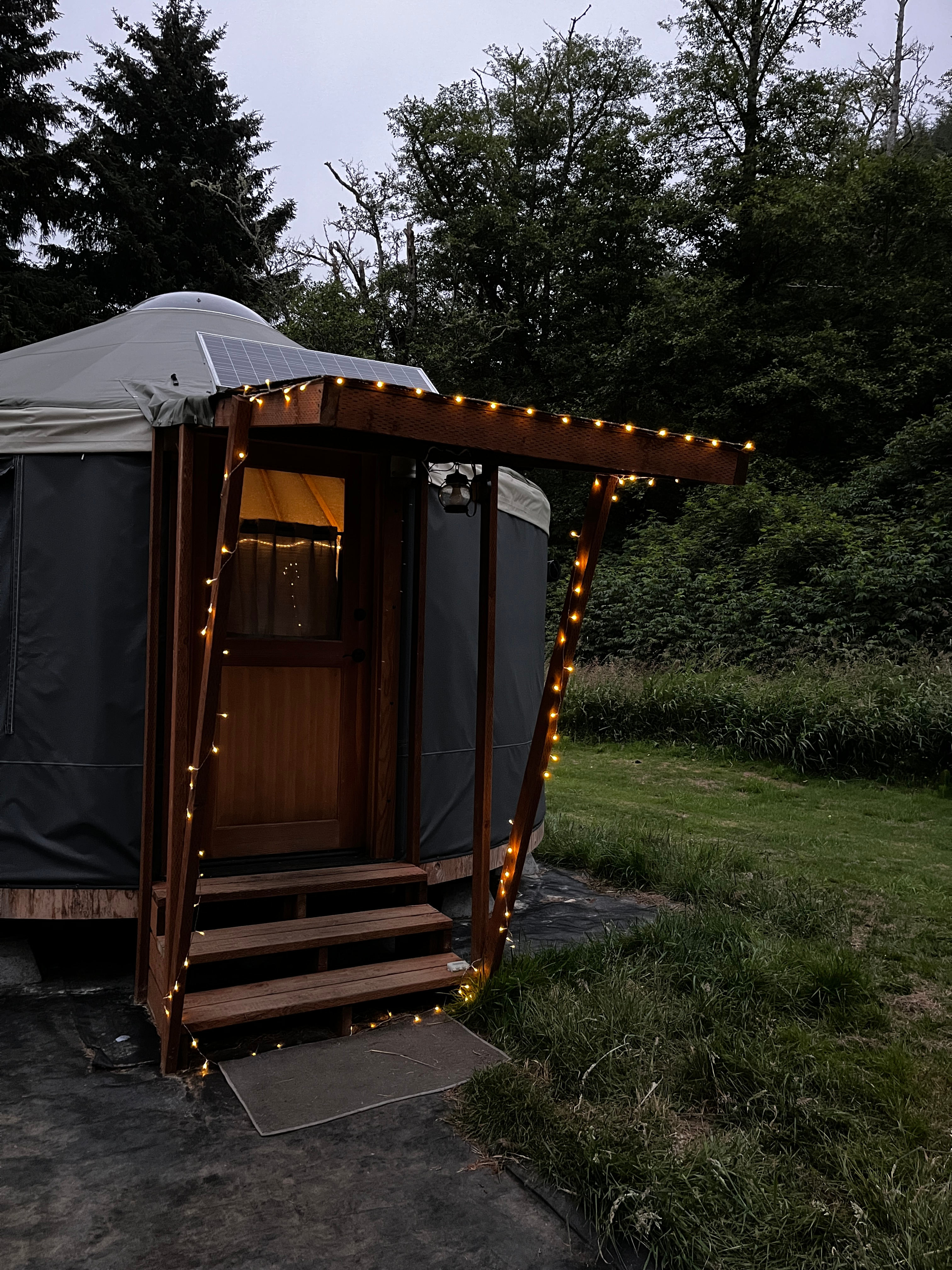Yurt with our lights 