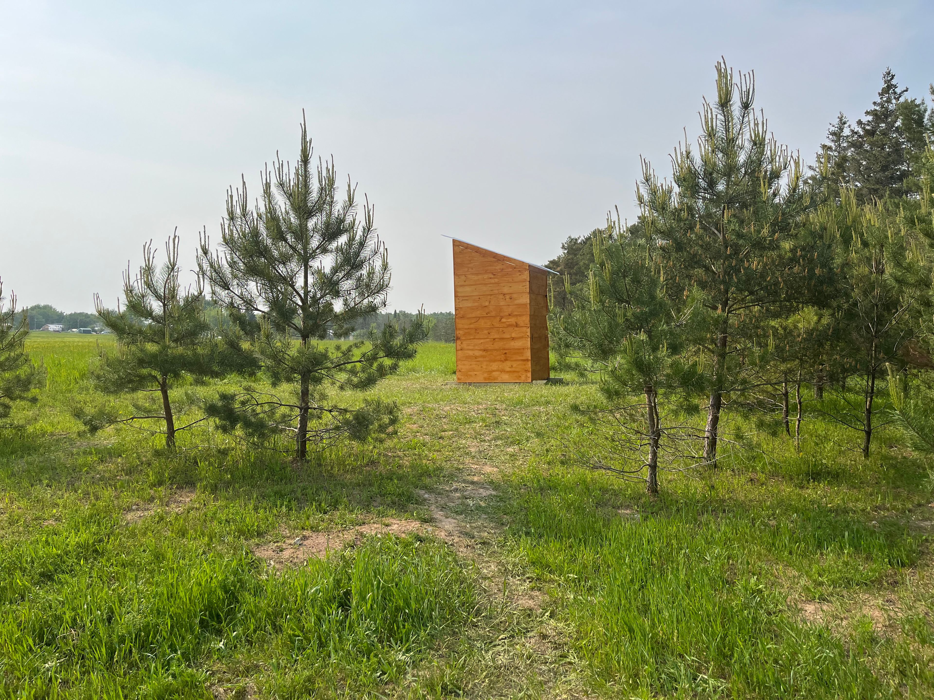 Pathway to the outhouse, semi secluded but not too far from the camping area.
