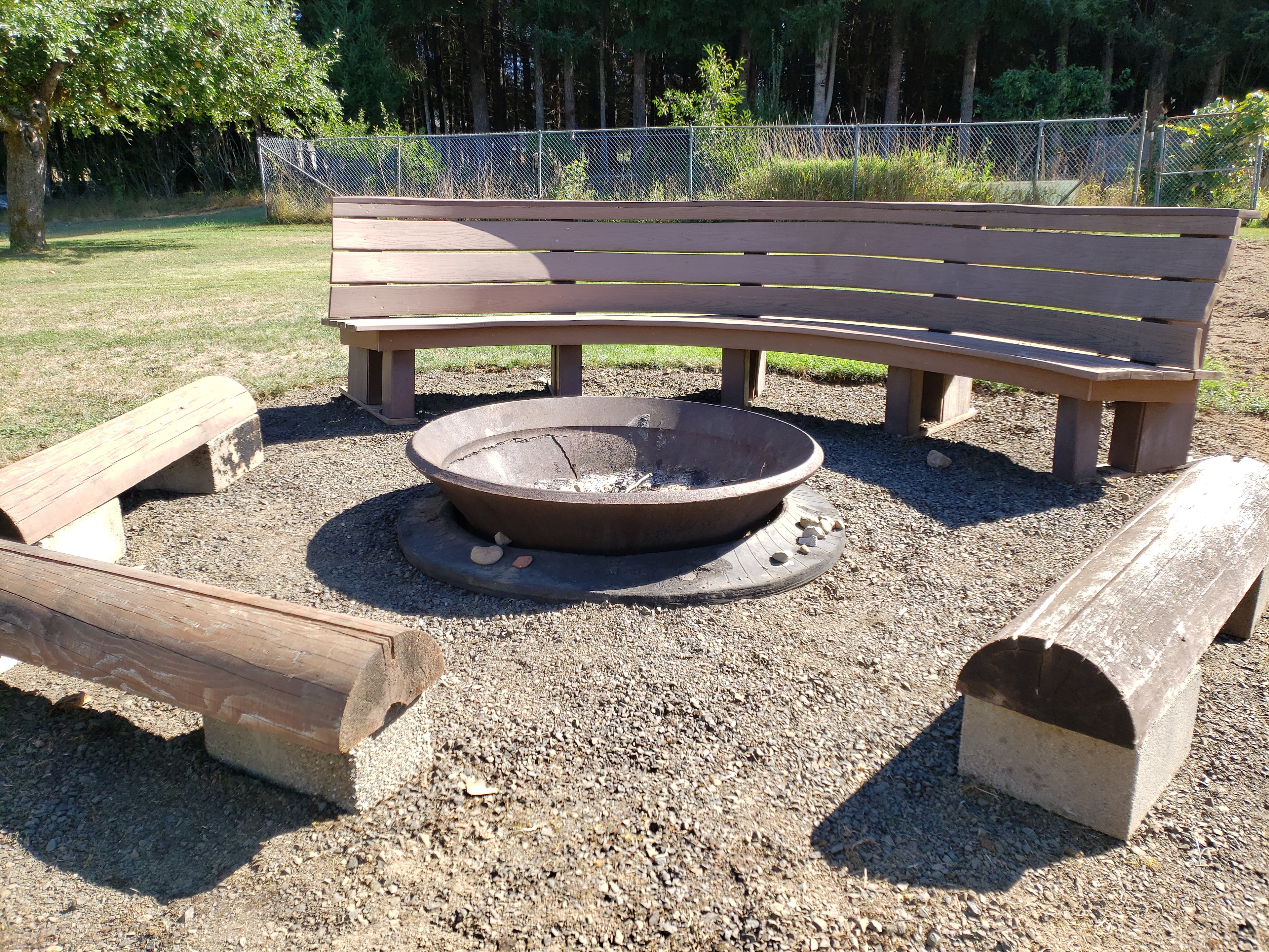 "Hummingbird Hearth" Shared Campfire for stick roasting.