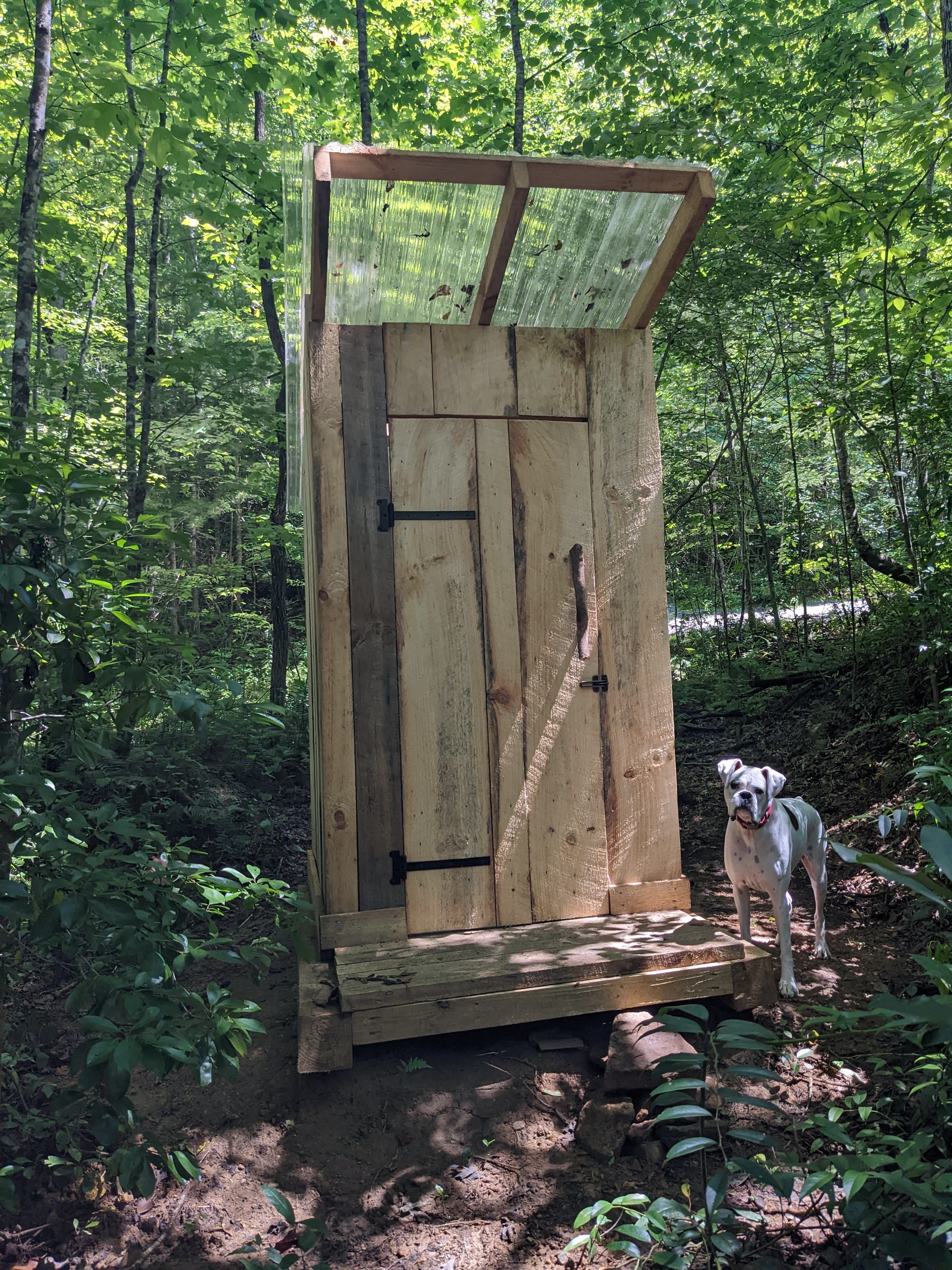 One of 2 pit latrines