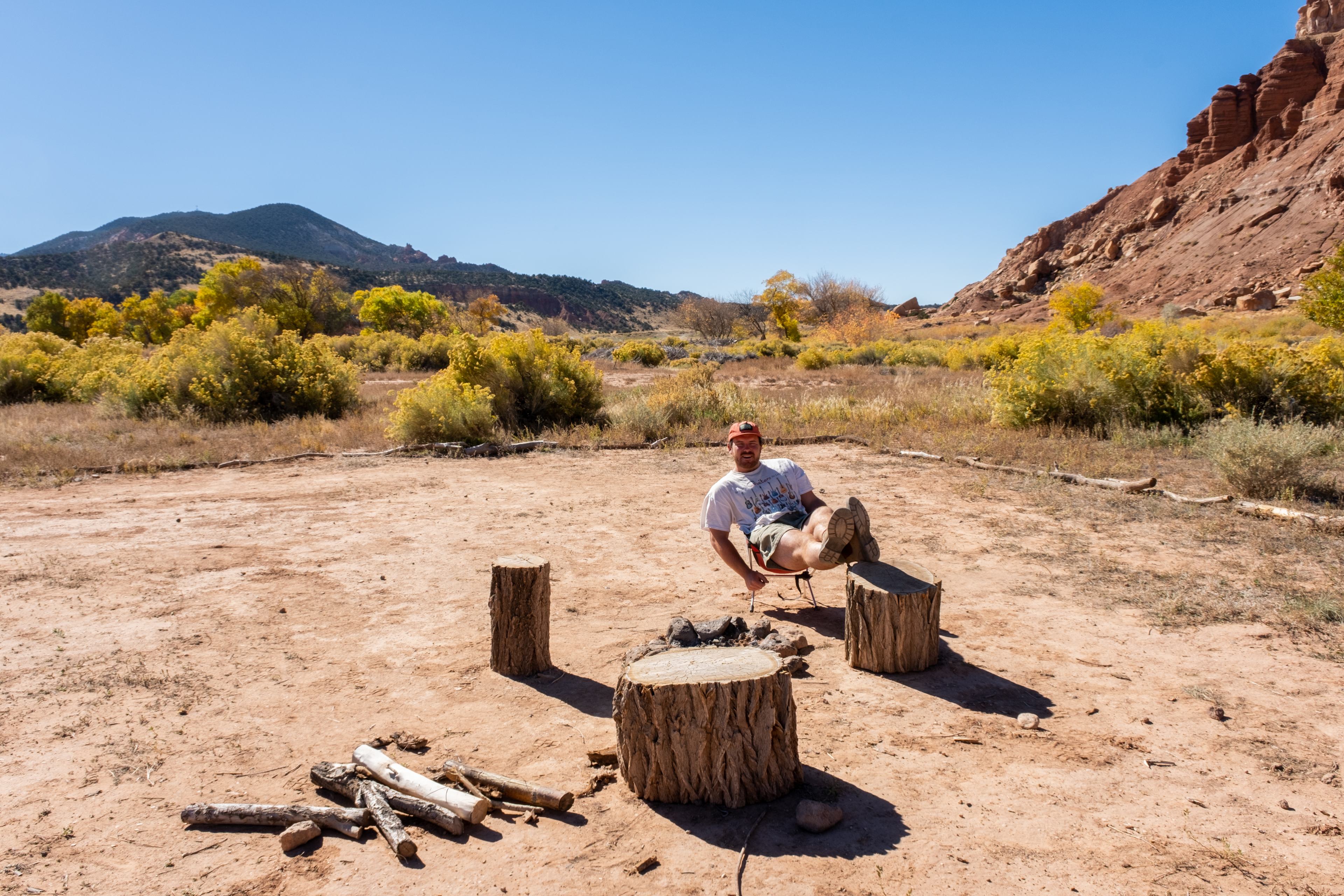 Soaking up the views at campsite 1 