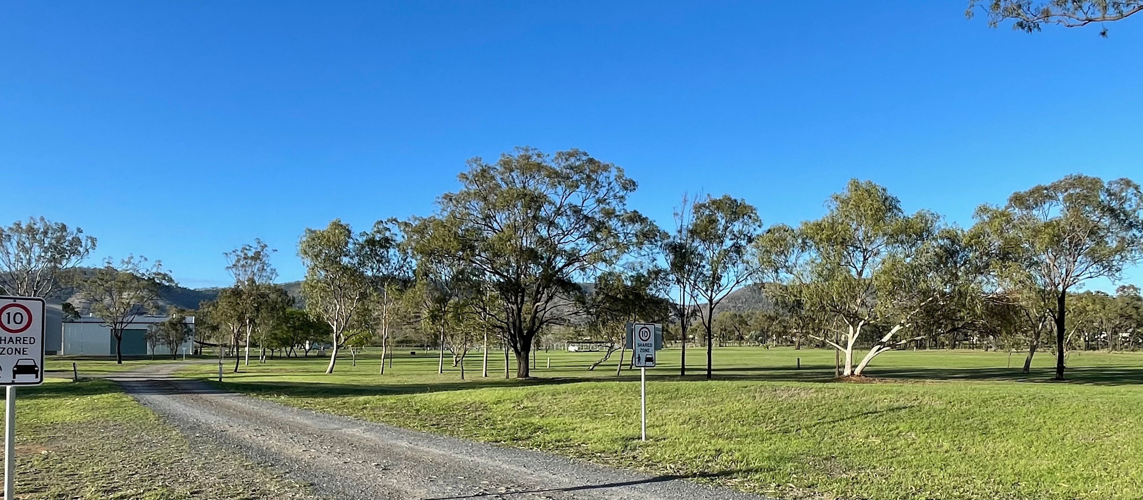 All camping is to the right hand side of the driveway.  