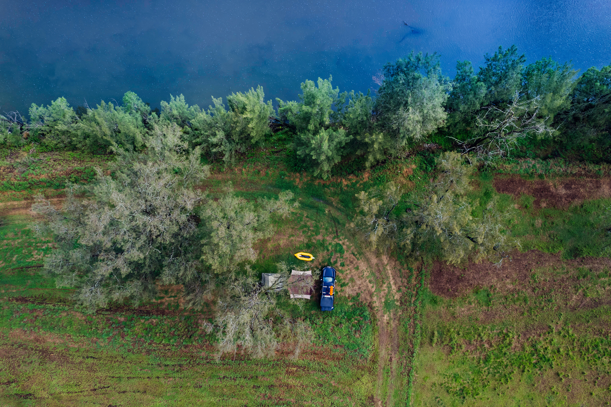 Drone shot of the site 