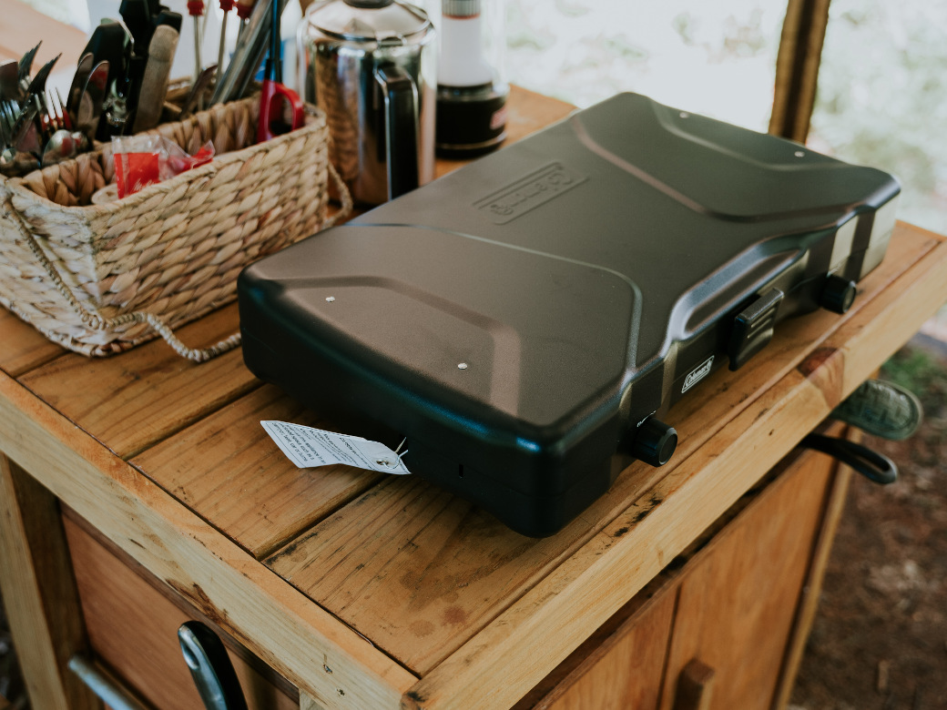Coleman grill for cooking. 
