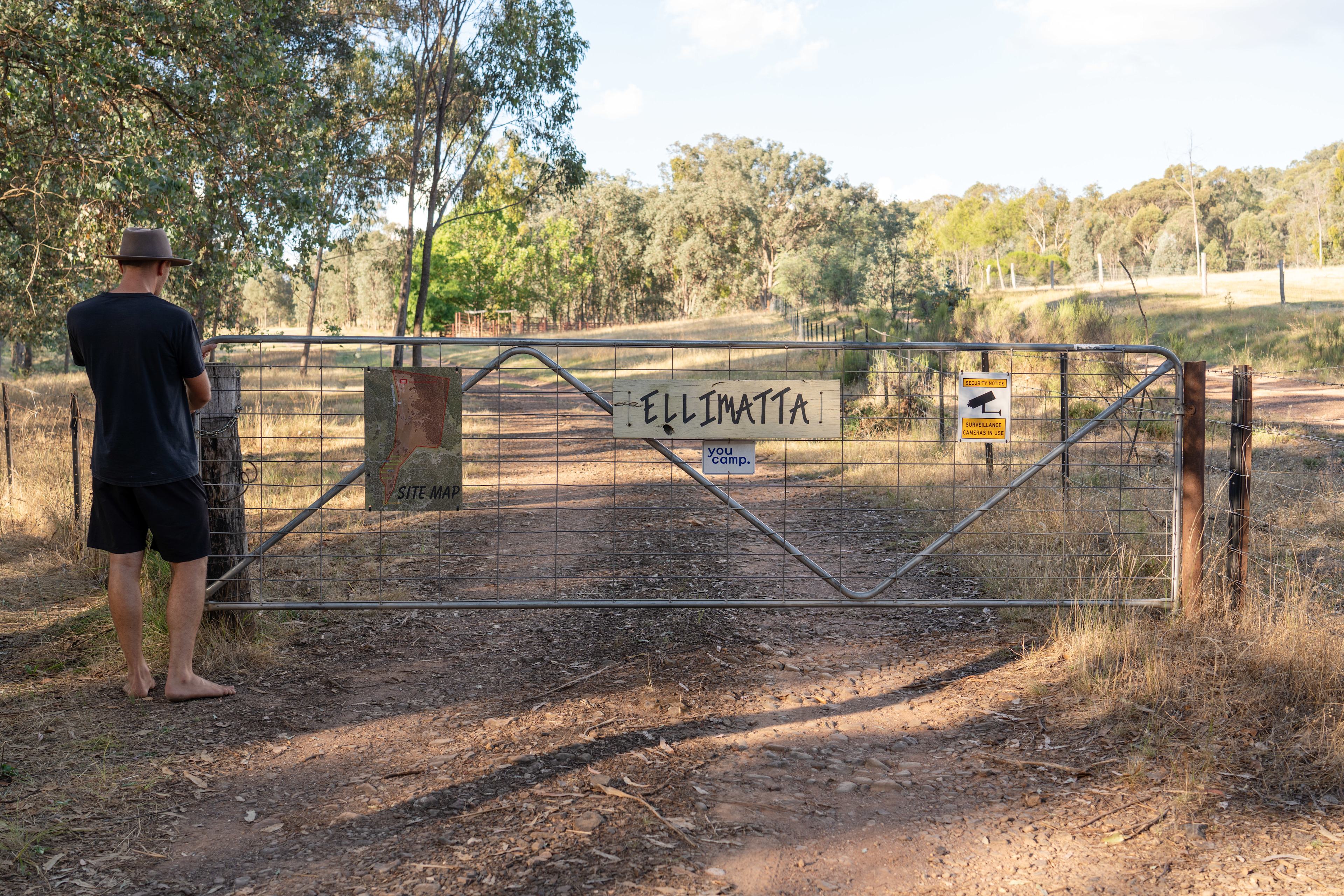 There was a handy site map provided on the entry gate showing site locations