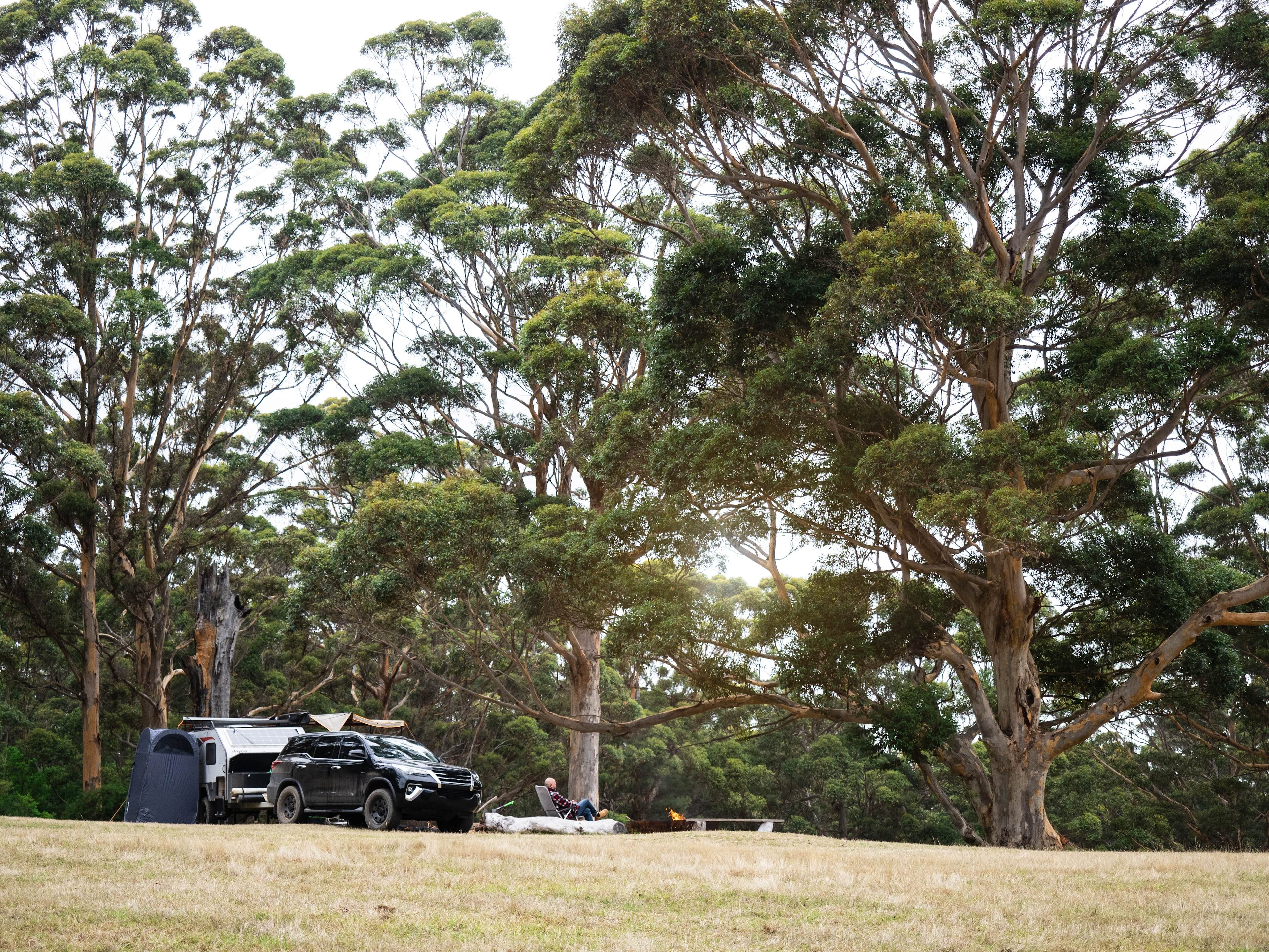 Our hilltop site was spectacular!