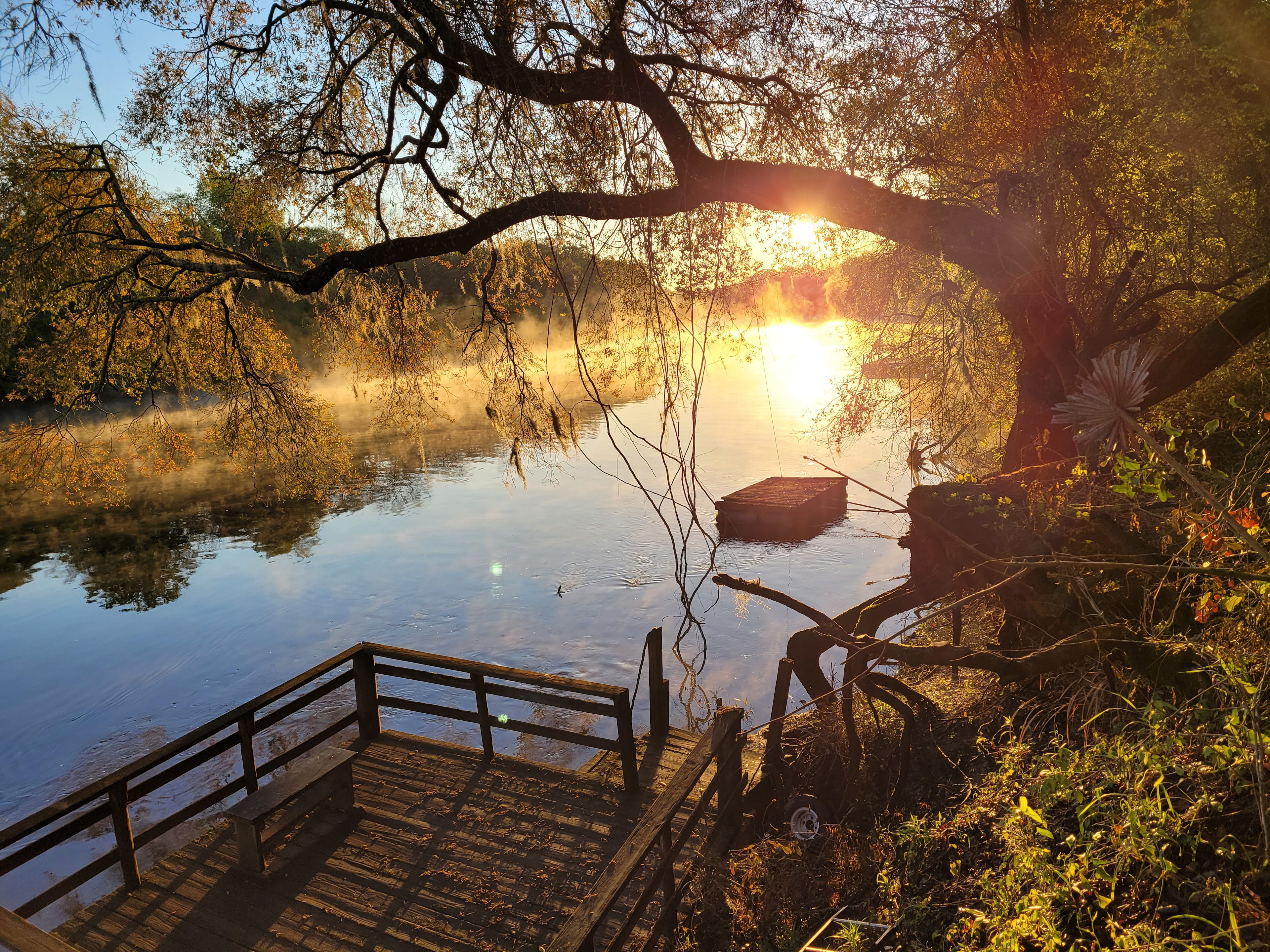 Beautiful sunrises from the private dock