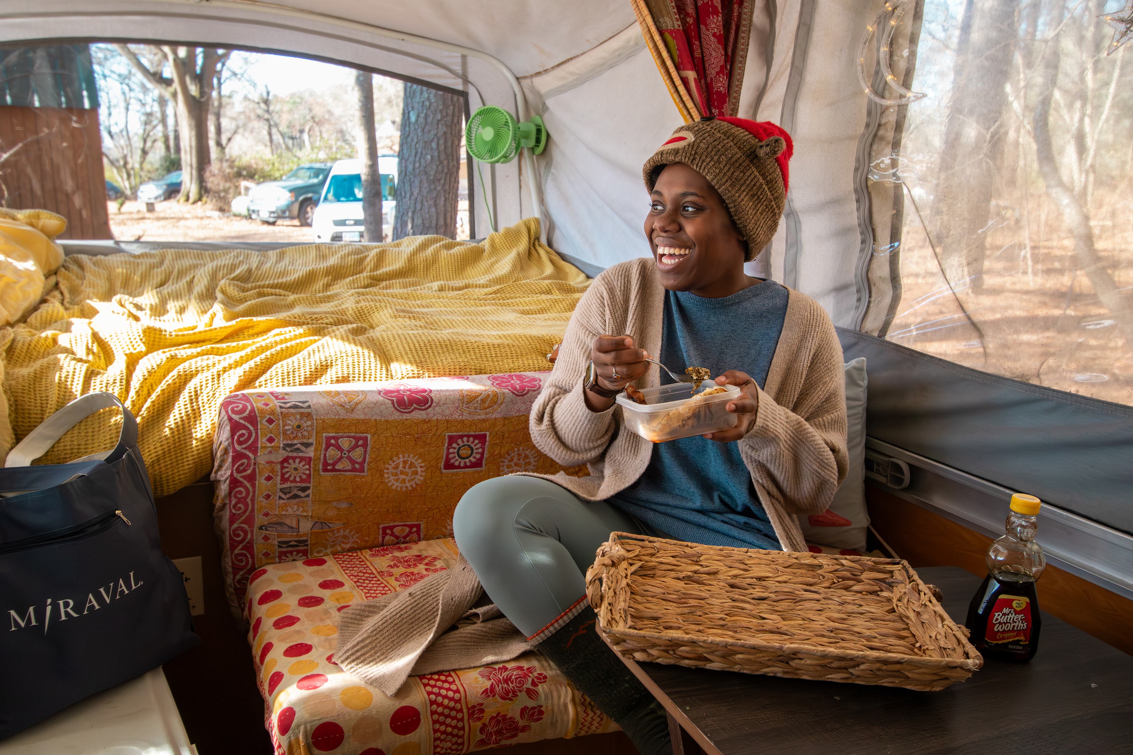 Breakfast in the camper