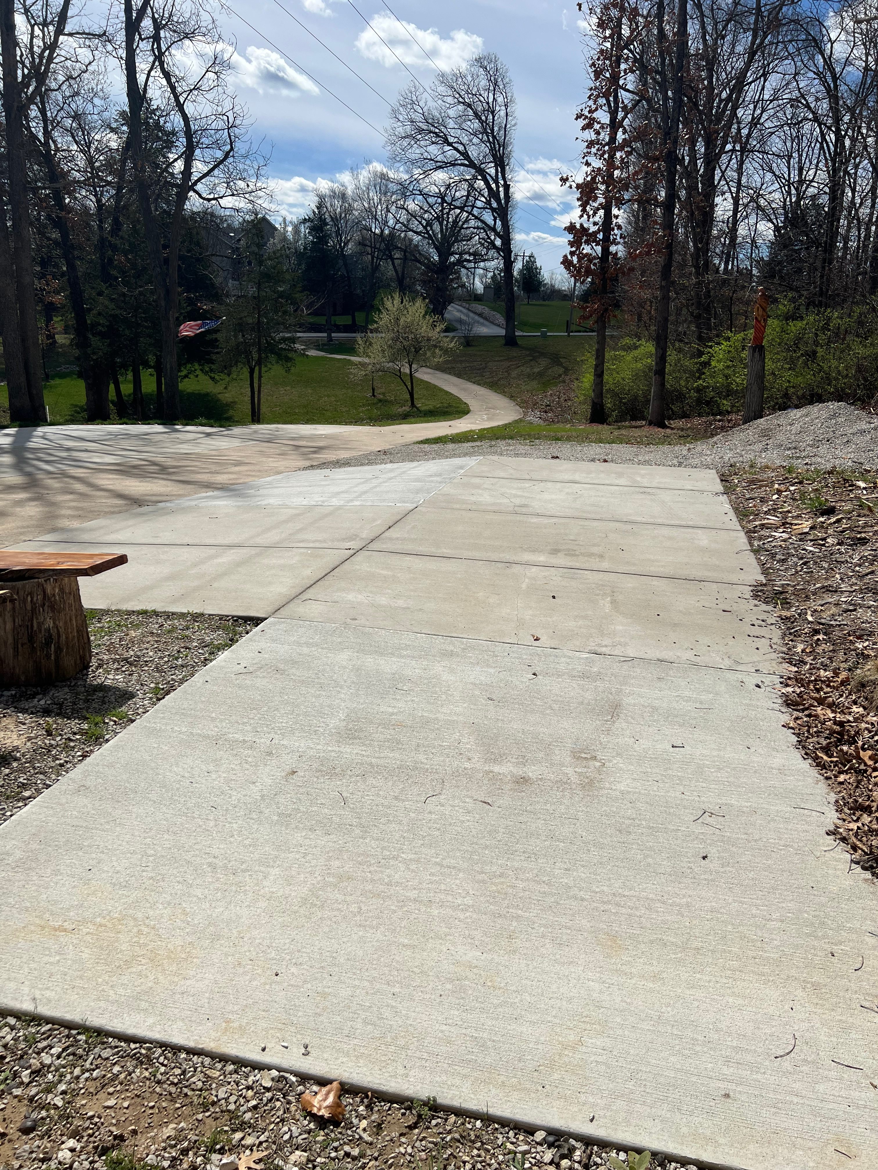   View from the pad. This pad is level.