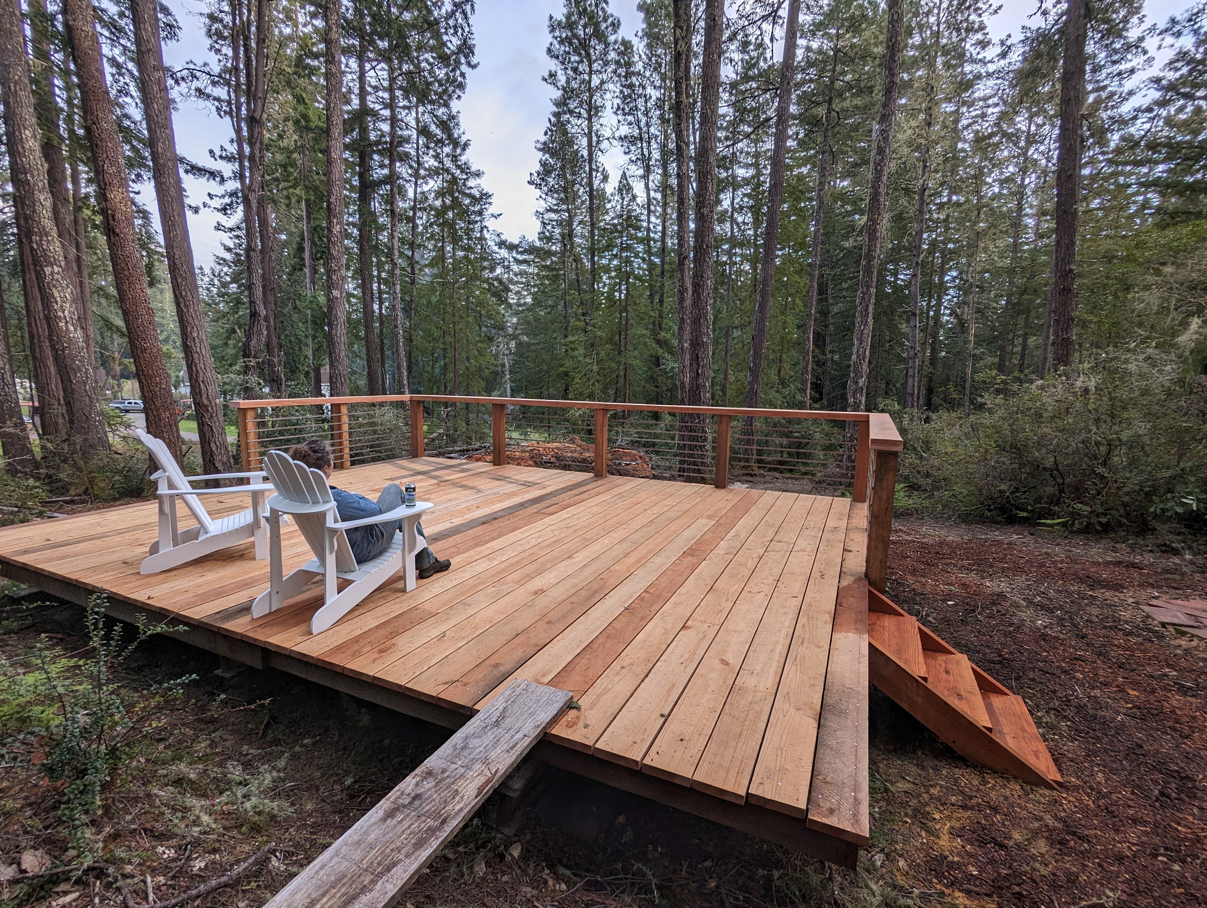 Camping deck is 19x23' 
