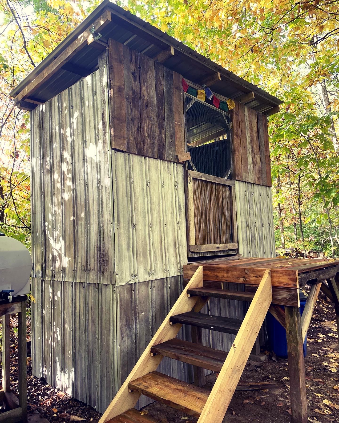 Privy #1 (composting outhouse) is conveniently located on the back side of the pond, between campsites 2 & 3.  